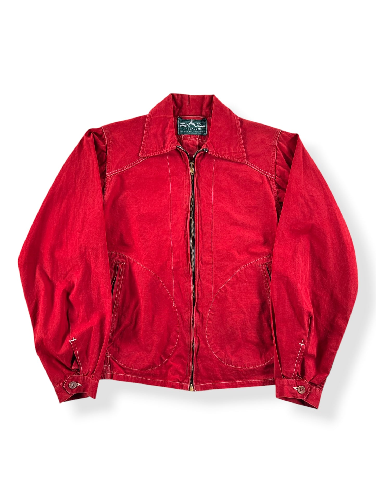 Front of Vintage 40s White Stag Jacket SZ XS