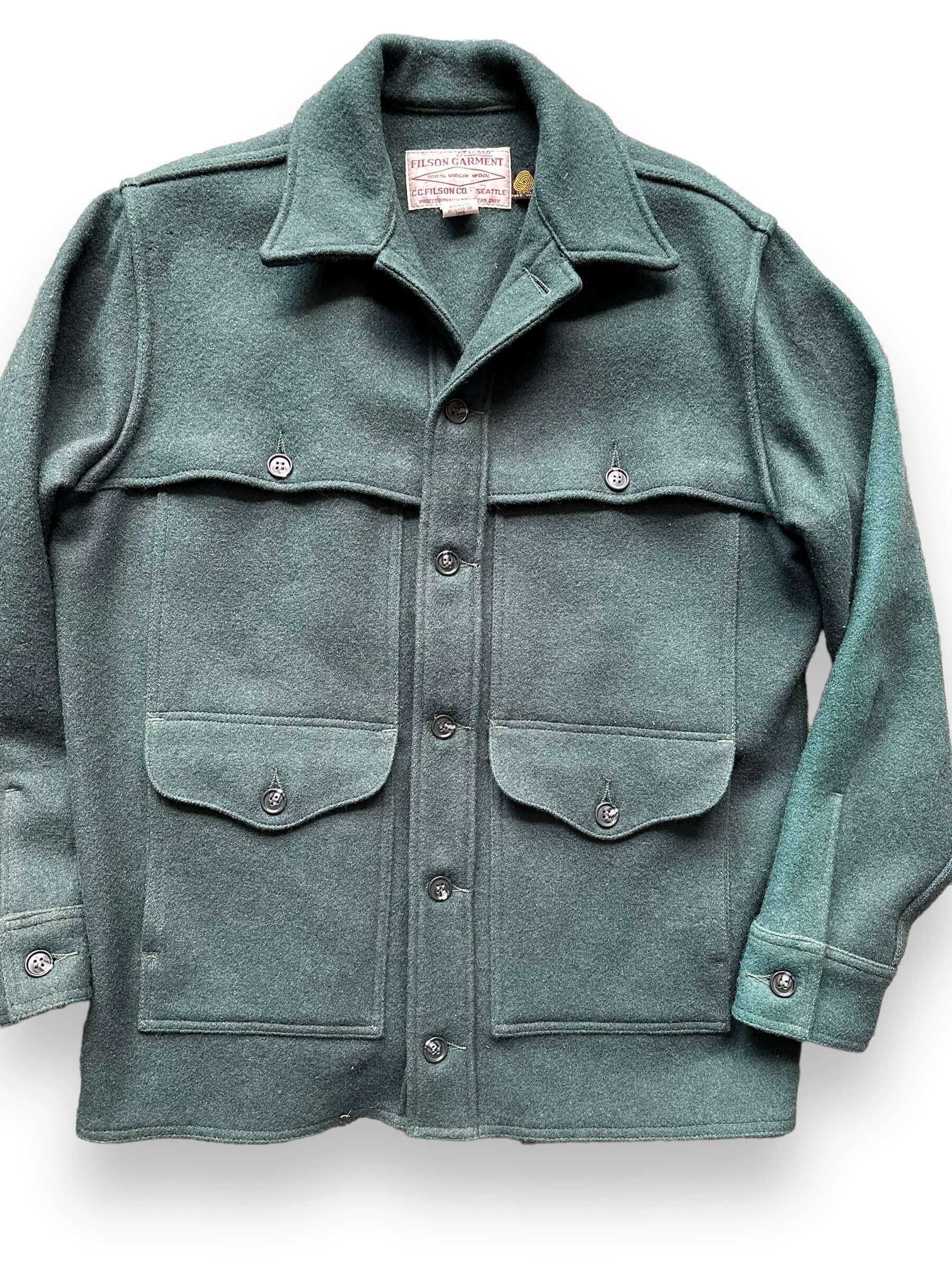 Front Chest View of Vintage Filson USFS Wool Jacket SZ 40 |  Vintage Filson Workwear Seattle