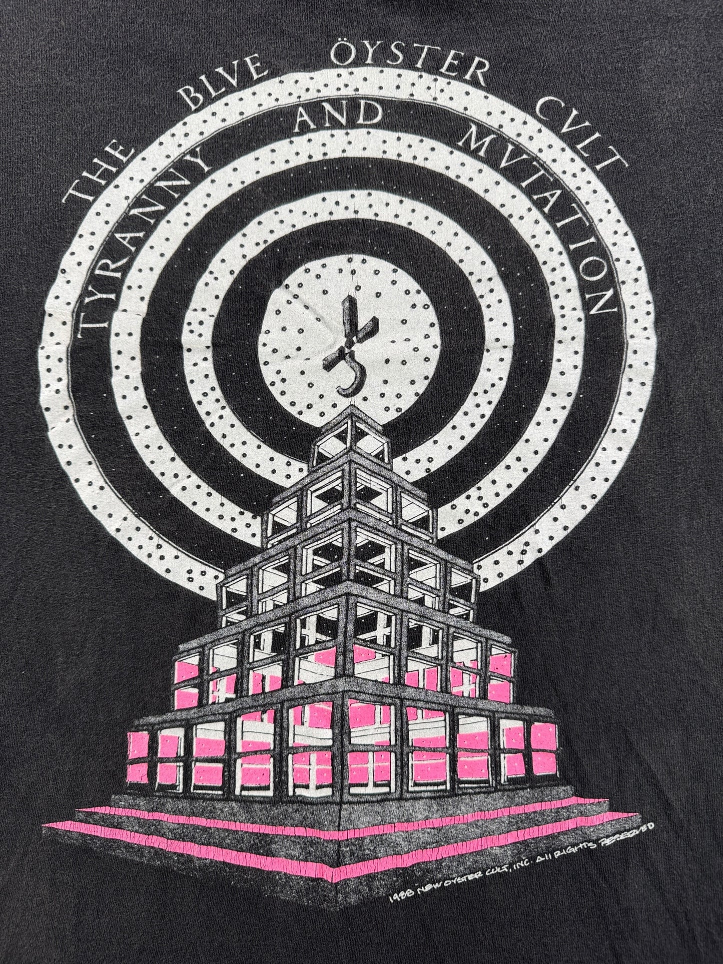 Graphic of Vintage Blue Oyster Cult Tyranny And Mutation Tour Tee SZ L