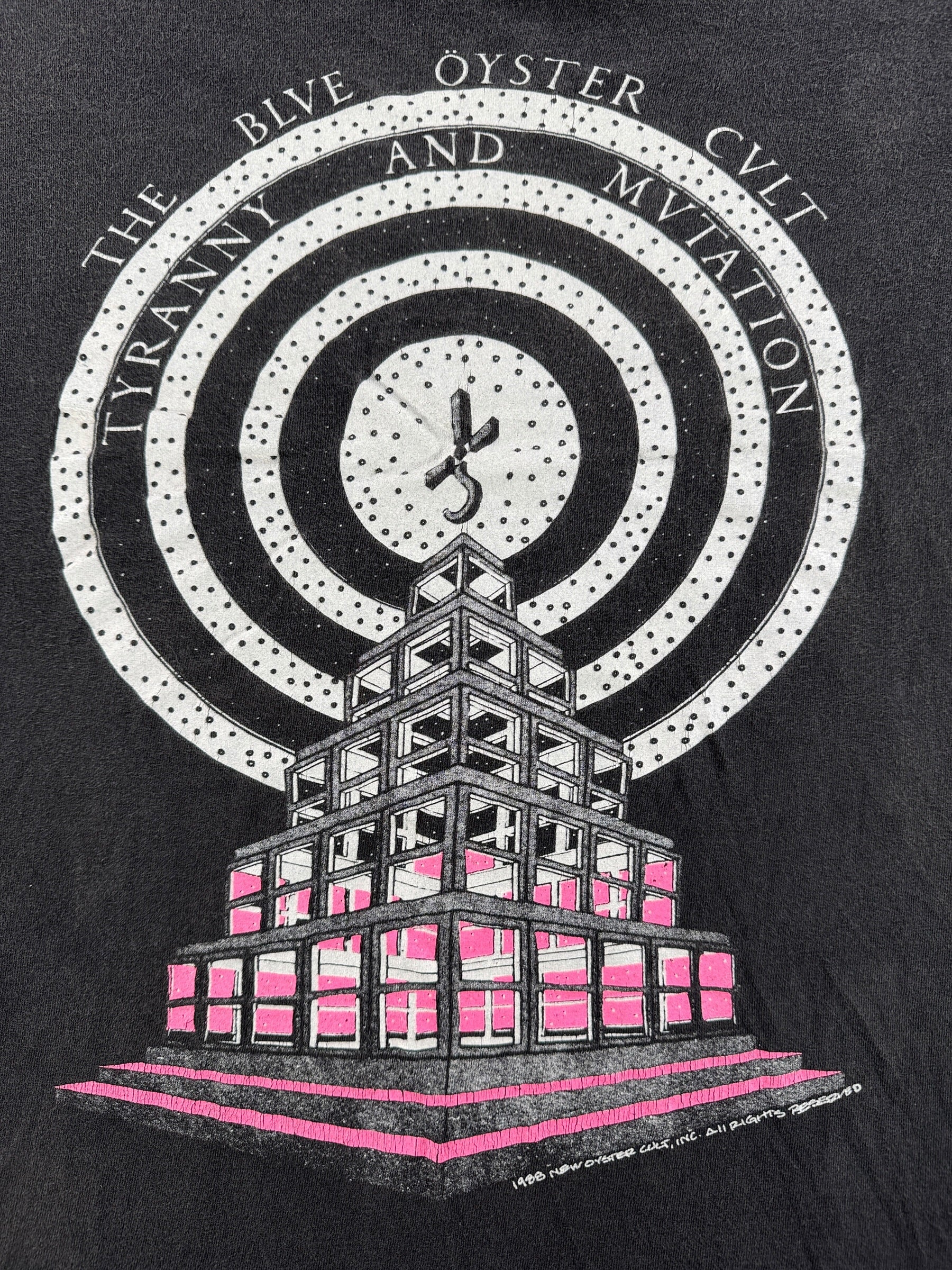 Graphic of Vintage Blue Oyster Cult Tyranny And Mutation Tour Tee SZ L