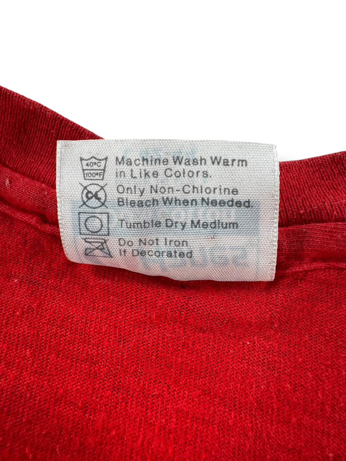 Back of tag on Vintage 80s Red Puffin tee SZ L (Fits M)