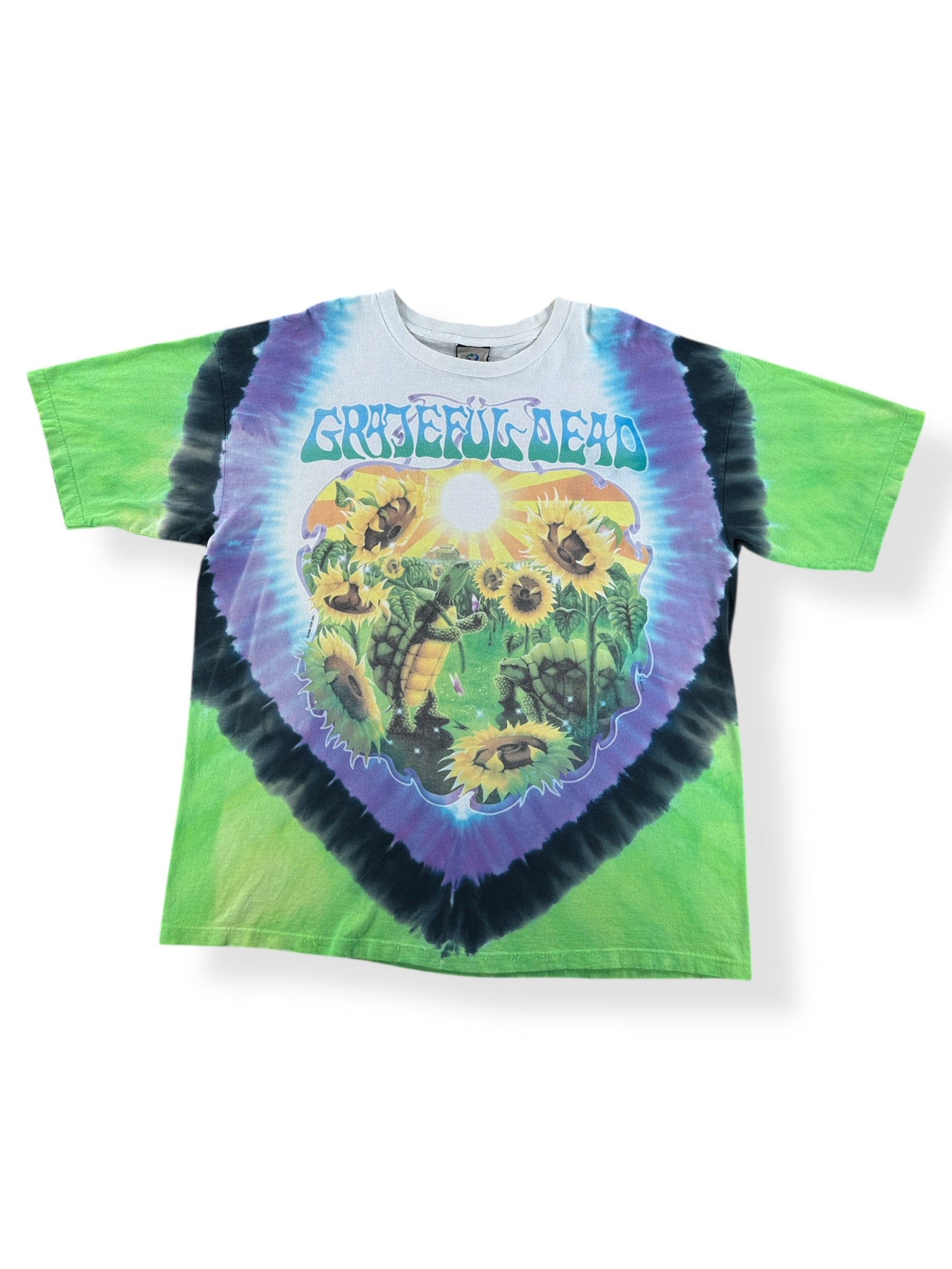 Front of Vintage Grateful Dead Sunflowers & Turtles Tee SZ XL