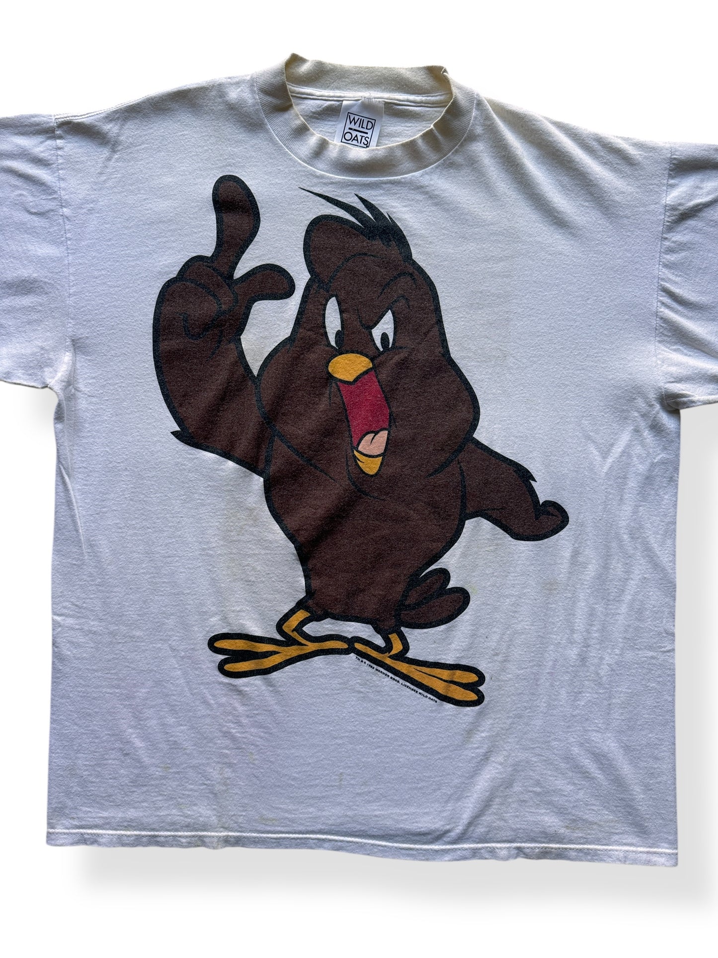 Front Close Up of Vintage Henery Hawk Looney Tunes Tee SZ XL