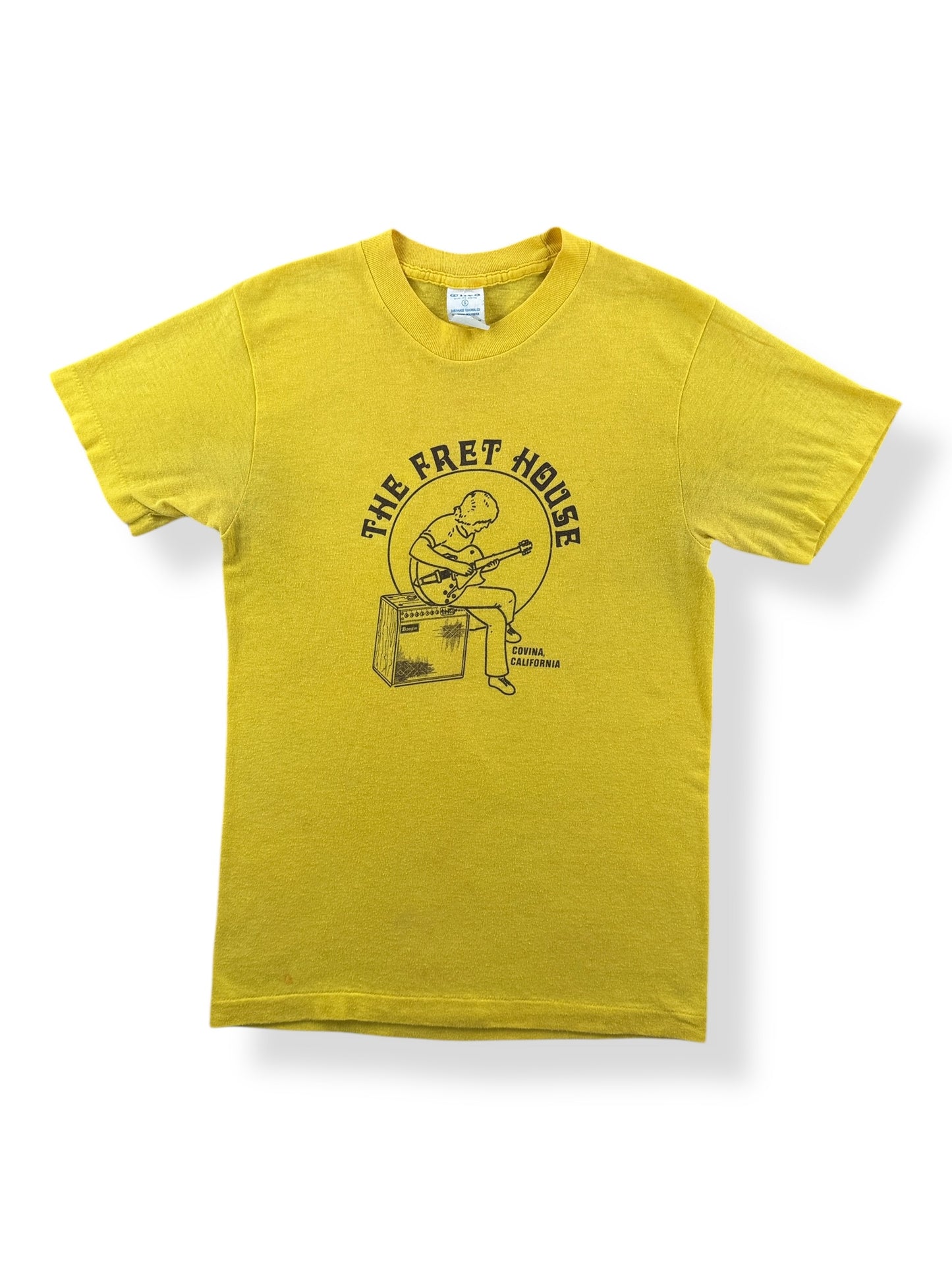 Front of Vintage Fret House Guitar Shop Tee SZ S (Fits XS)