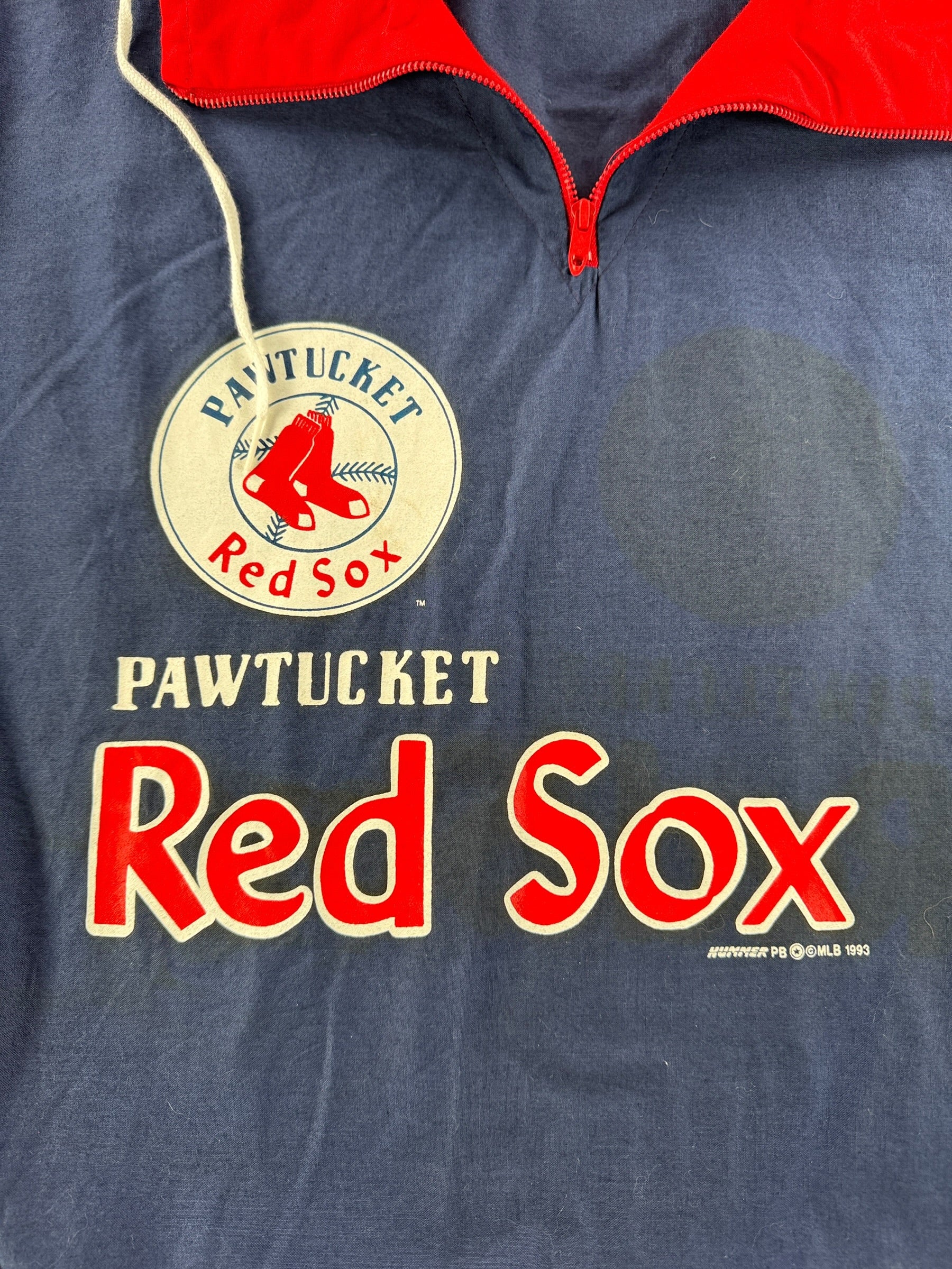 Graphic of Vintage NOS Pawtucket Red Sox Windbreaker SZ L
