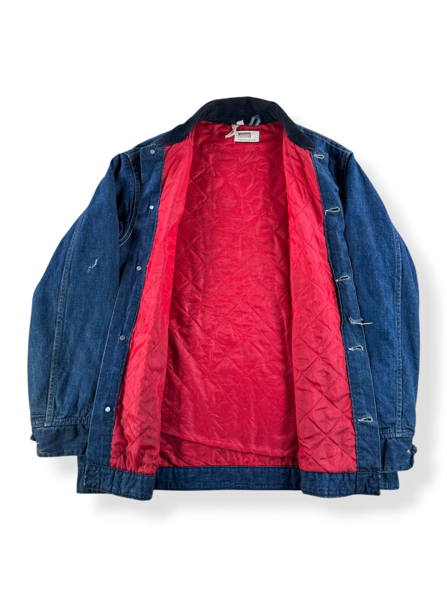 Inside of Vintage Montgomery Ward Quilted Chore Jacket SZ 44
