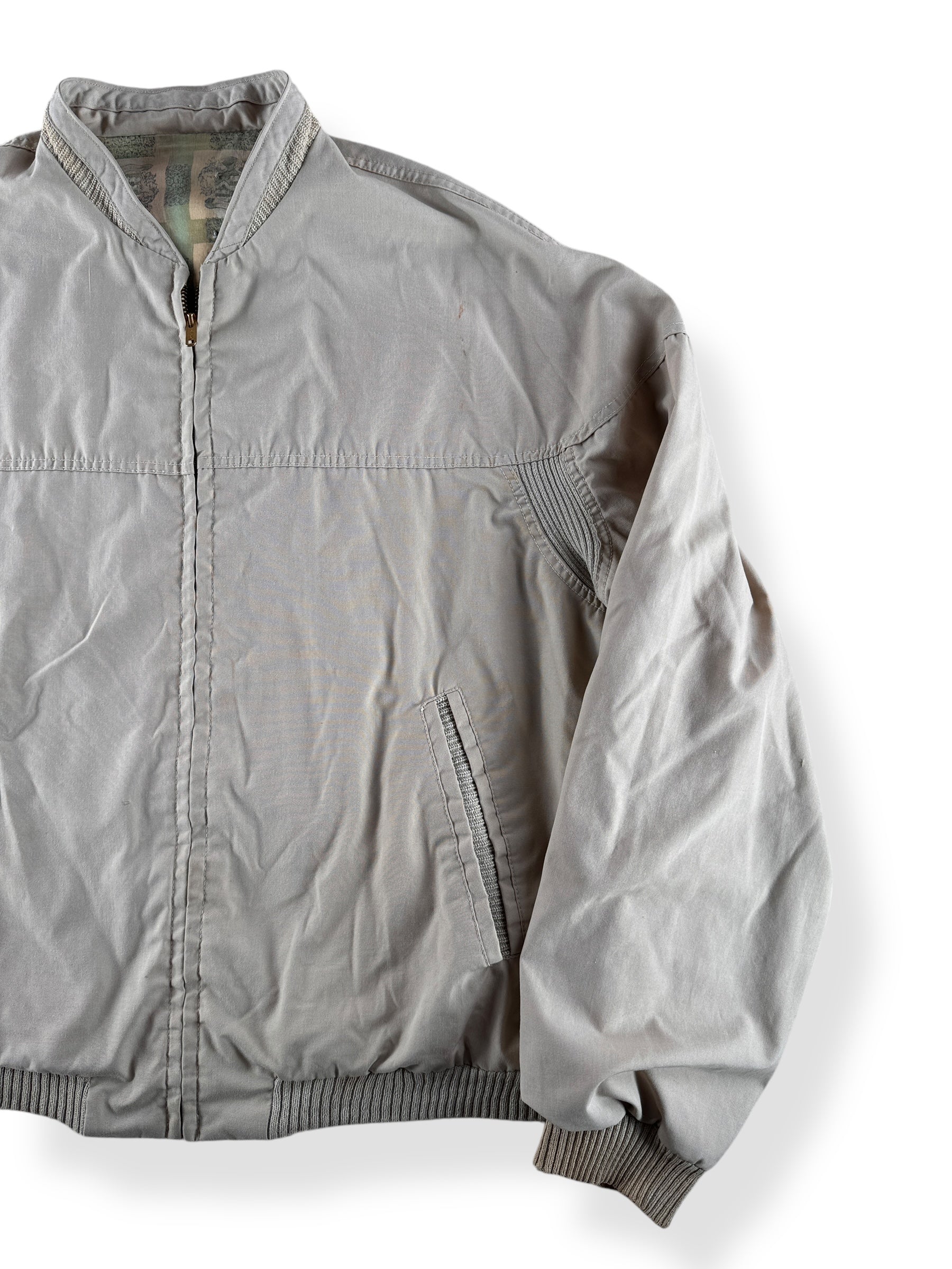 Front Left of Vintage Bomber Windbreaker SZ XL