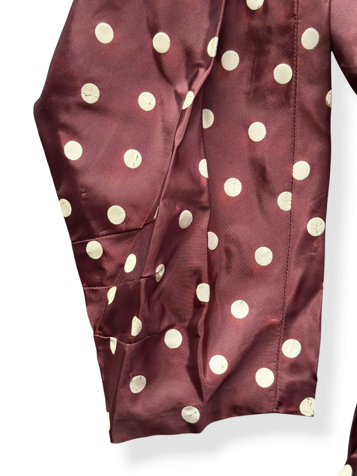 Sleeve detail of  Vintage Polka Dot Dress