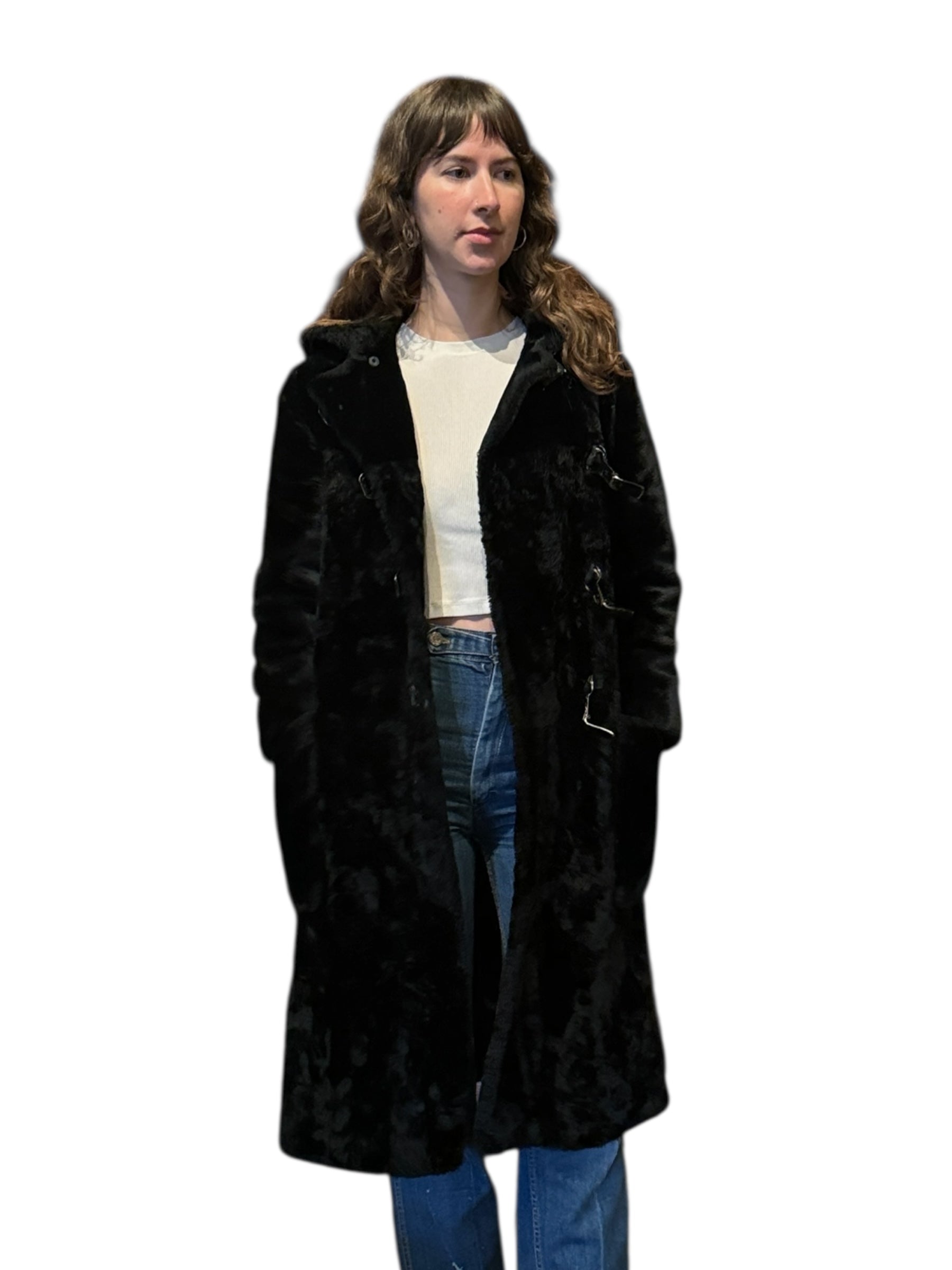 Vintage 1960s Faux Fur Coat W/ Metal Clasps SZ XS – The Barn Owl