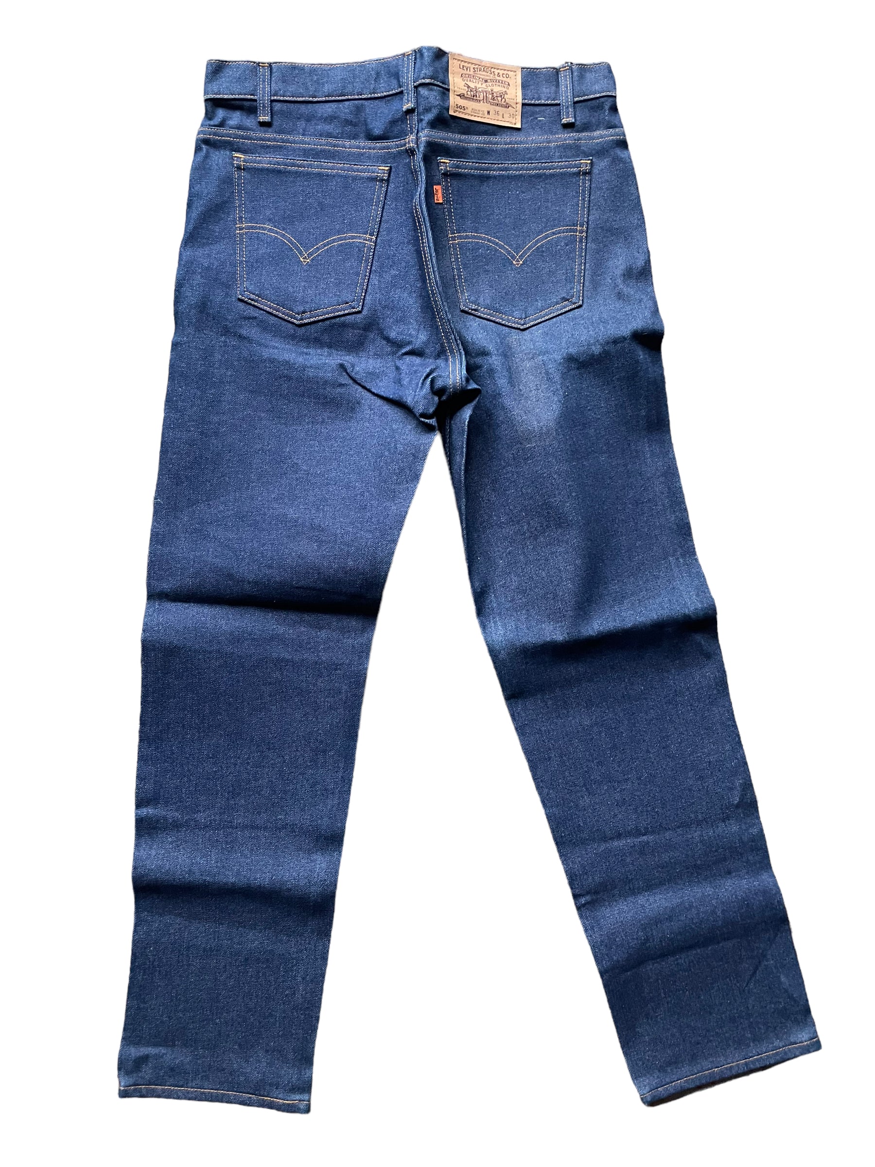 Full back view of Vintage Deadstock 80s Levi's 505 Jeans | Seattle Vintage Levi's | Barn Owl True Vintage