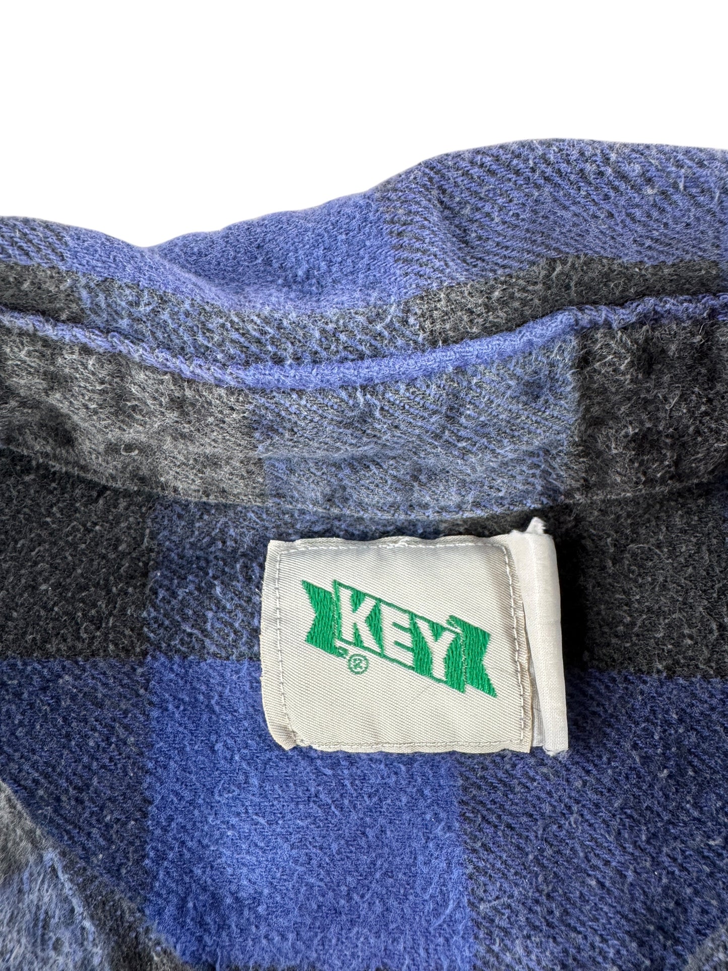 Tag on Vintage Key Quarter Zip Cotton Flannel SZ XXL
