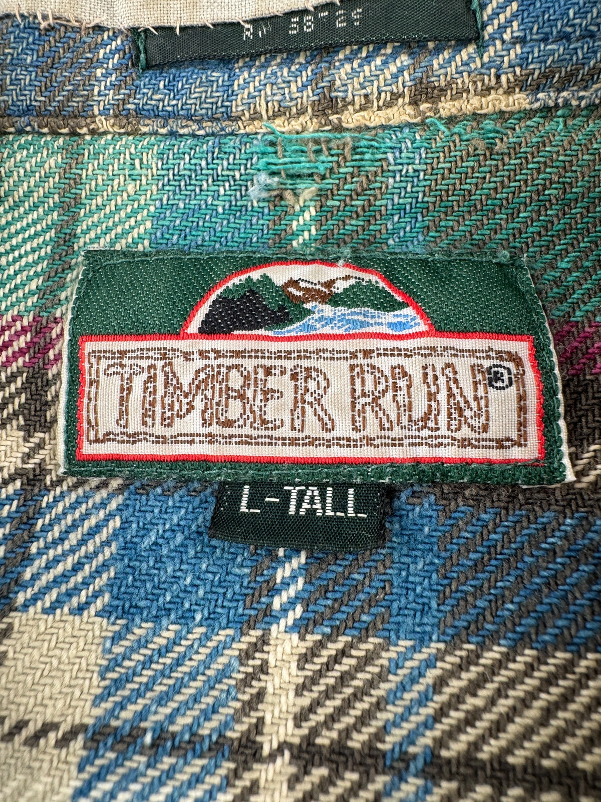 Tag on Vintage Blown Out Cotton Flannel SZ L