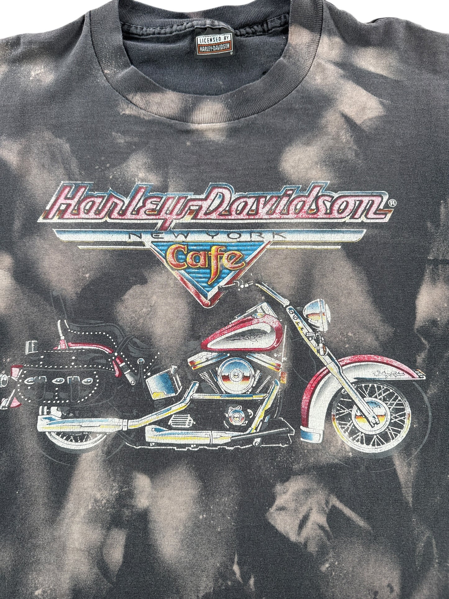 Graphic of Vintage Bleach Faded Harley Tee SZ L