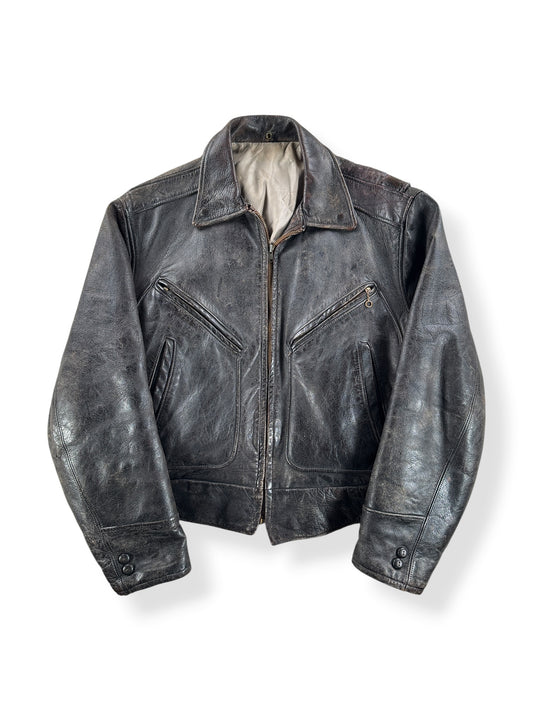 Front of Vintage 60s Leather Jacket SZ L