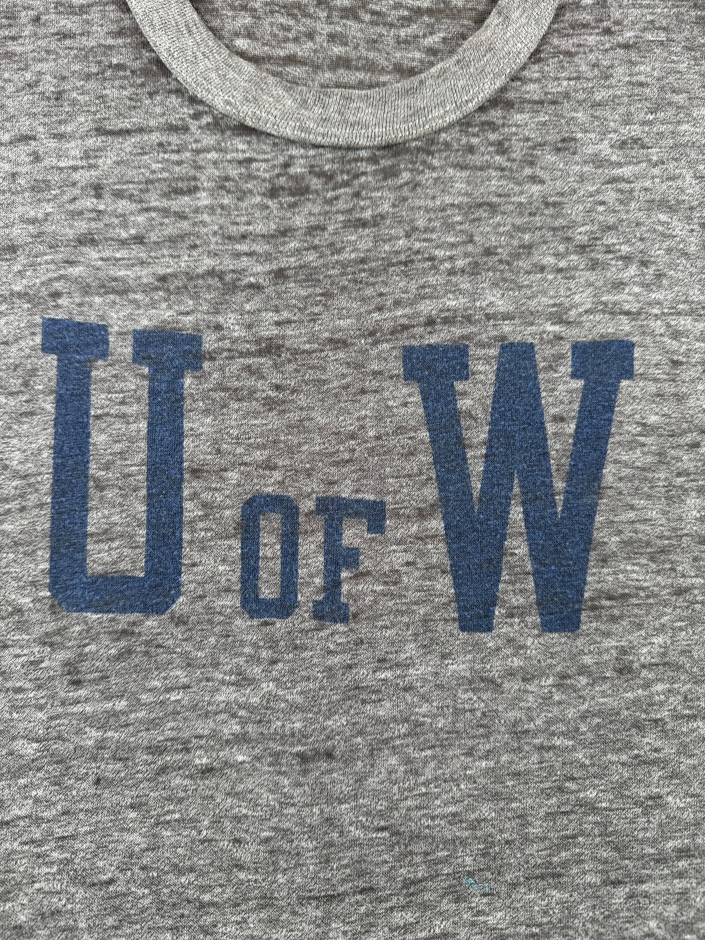 Graphic of Vintage Heather Grey UW Champion Chopper Tee SZ M (Fits XS)