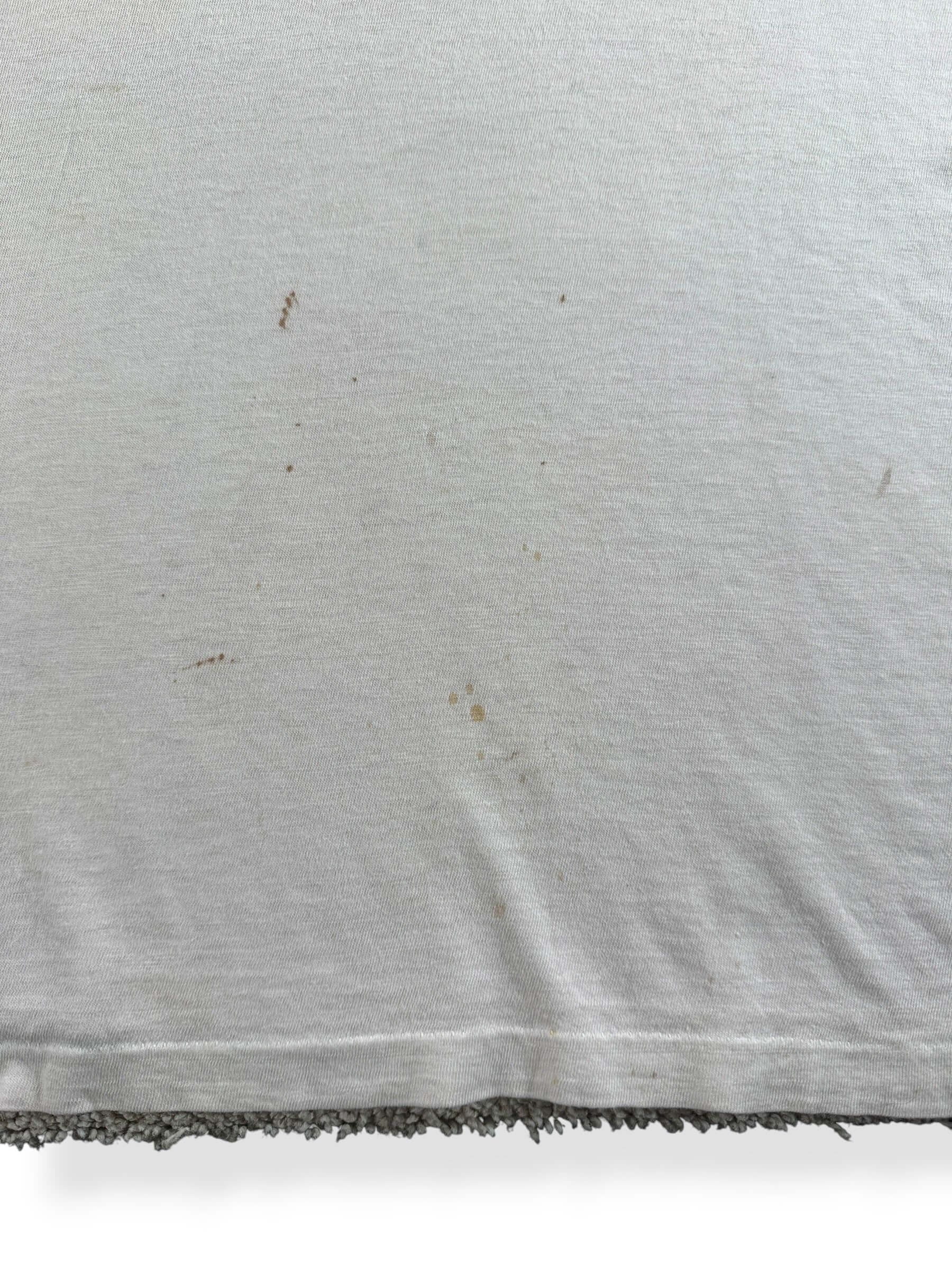 Staining on Vintage 50s/60s Water Print Johnsonburg Ringer Tee SZ M - AS IS