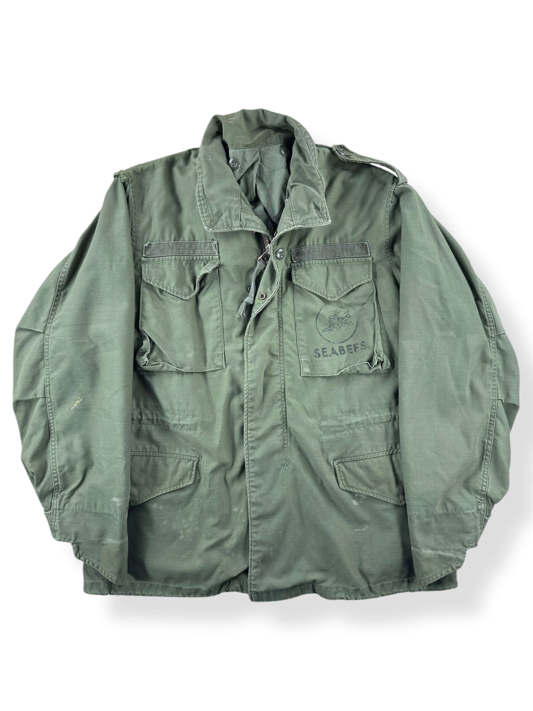 Front of Vintage Seabees M65 Field Jacket SZ L
