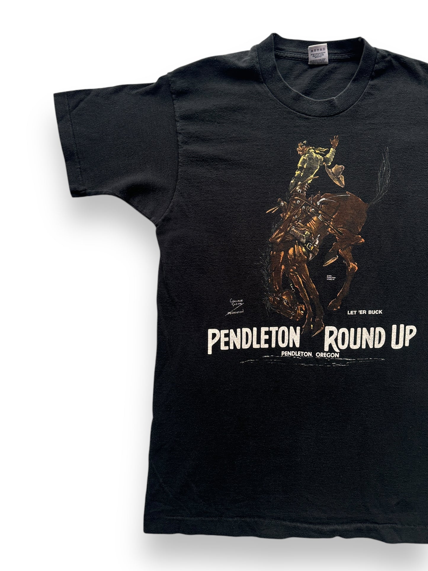 front right of Vintage Pendleton Round Up Tee SZ M