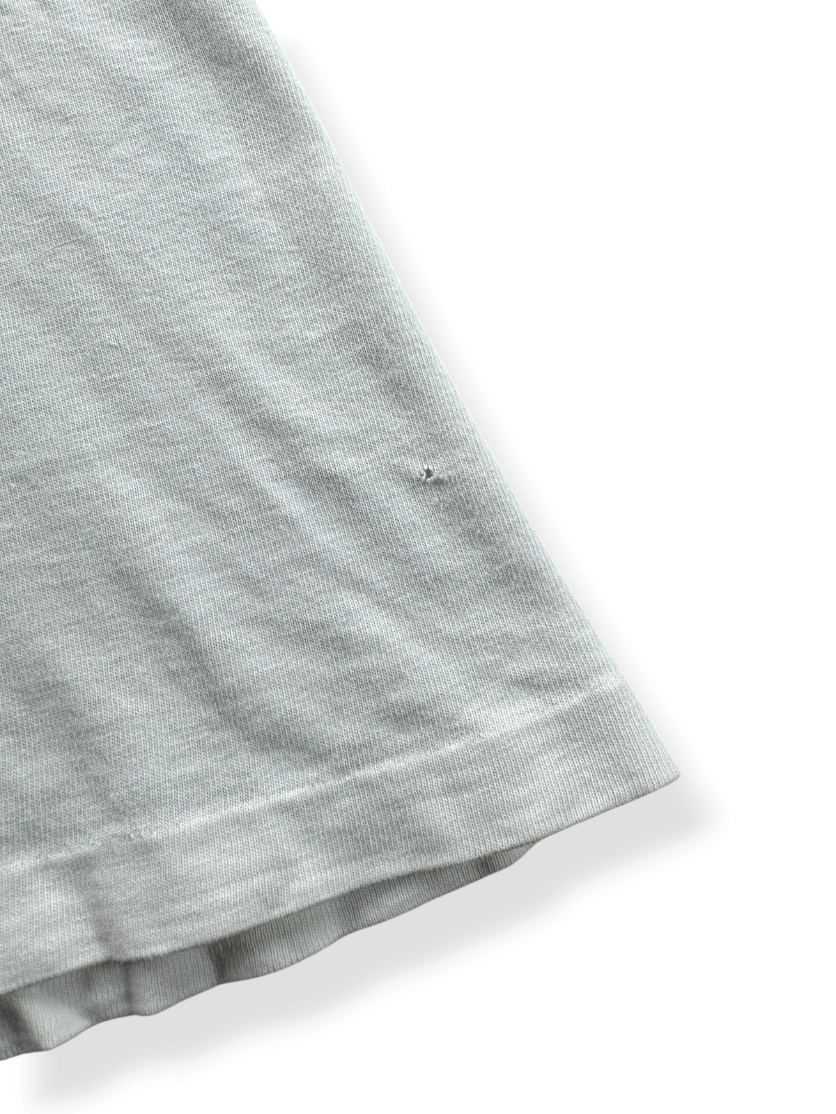 Small hole on side of Vintage Heavily Repaired Blank White Tee SZ M