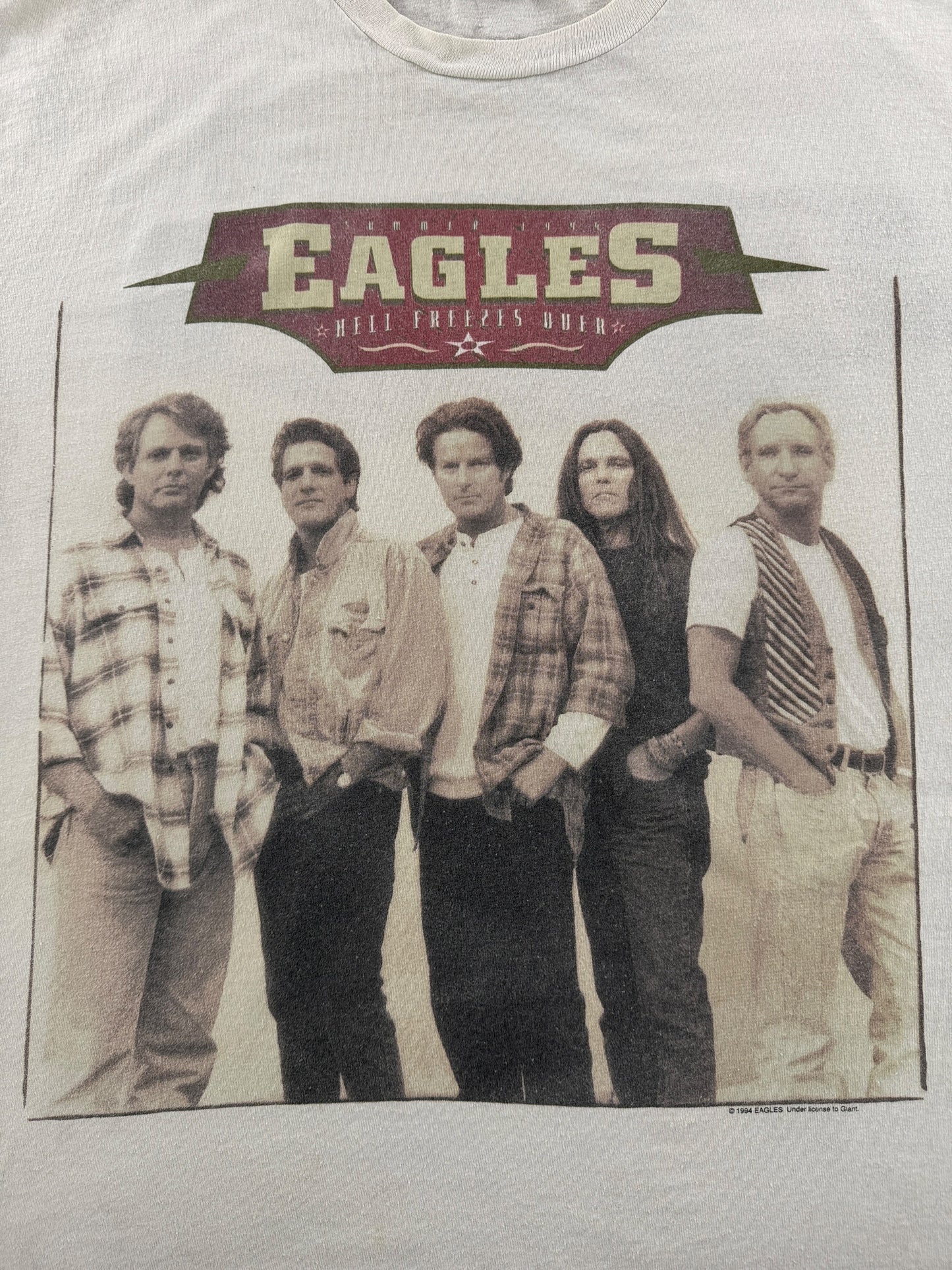 Graphic of Vintage Eagles Hell Freezes Over Tee SZ XXL (Fits XL)