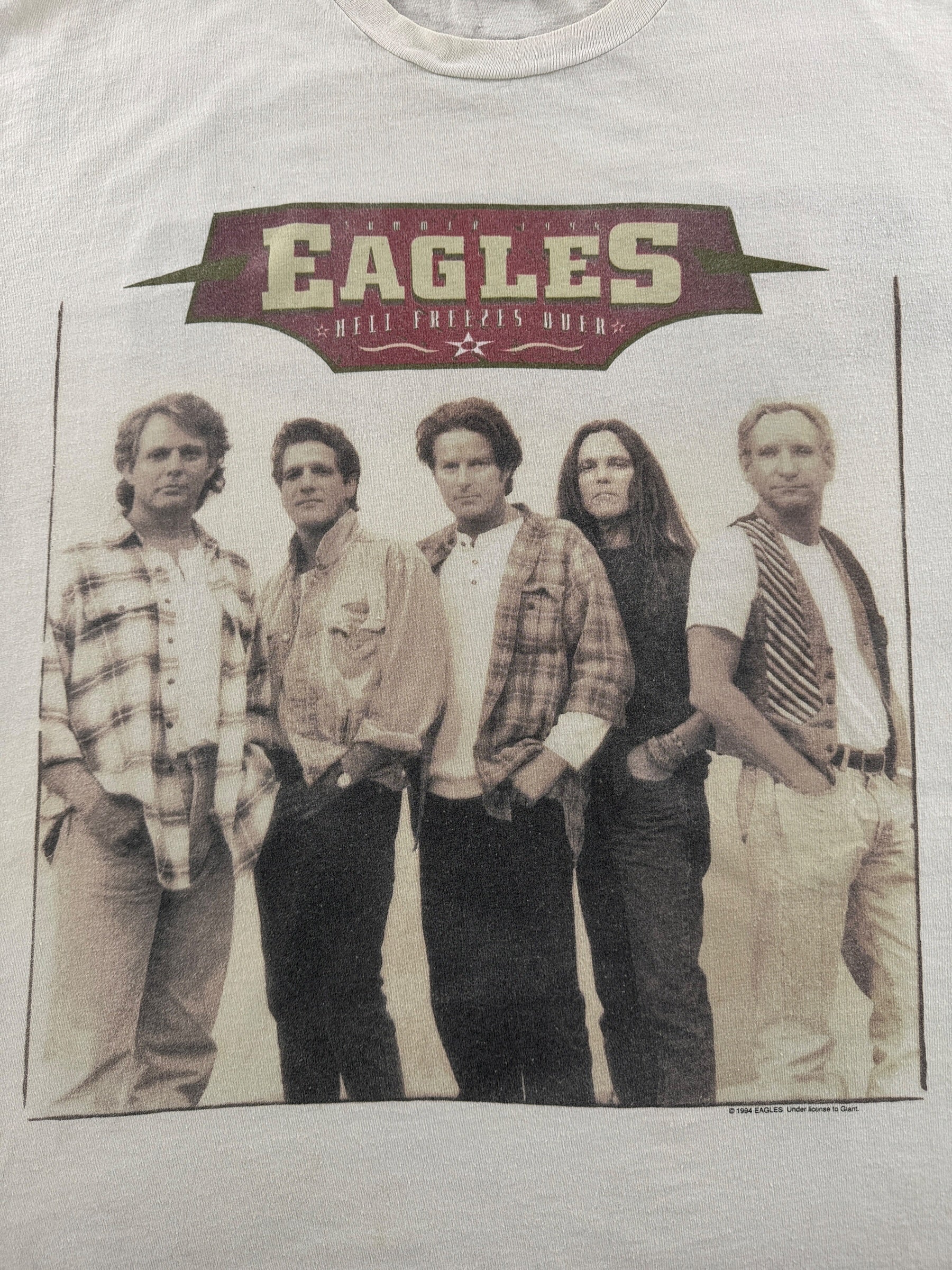 Graphic of Vintage Eagles Hell Freezes Over Tee SZ XXL (Fits XL)