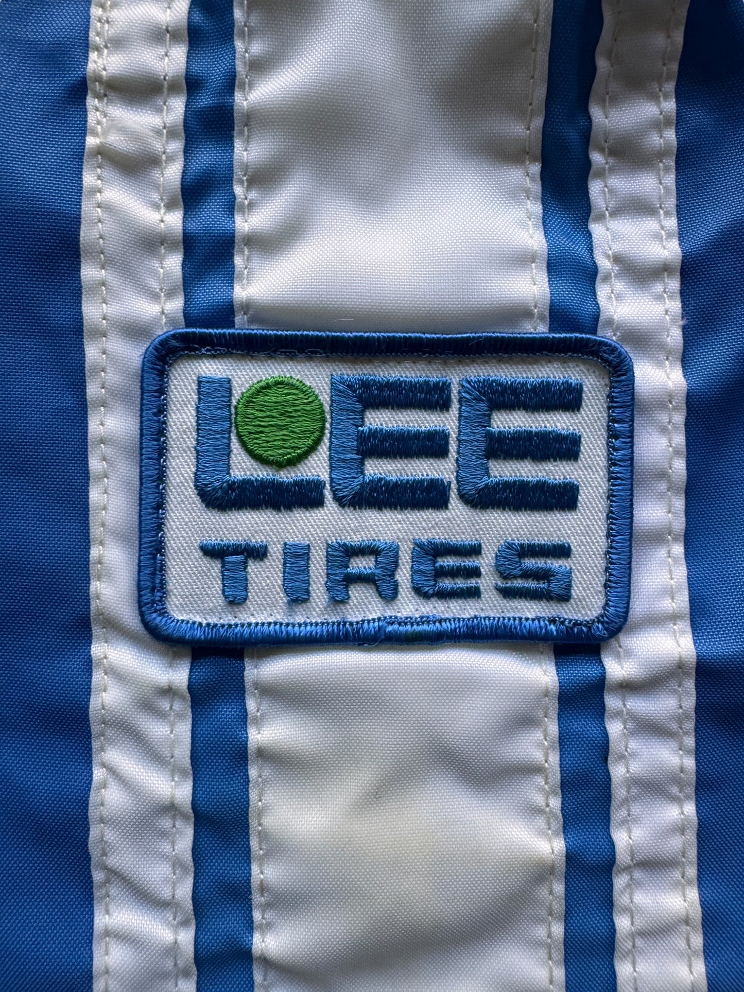 Patch on Vintage Lee Tires Racing Jacket SZ S