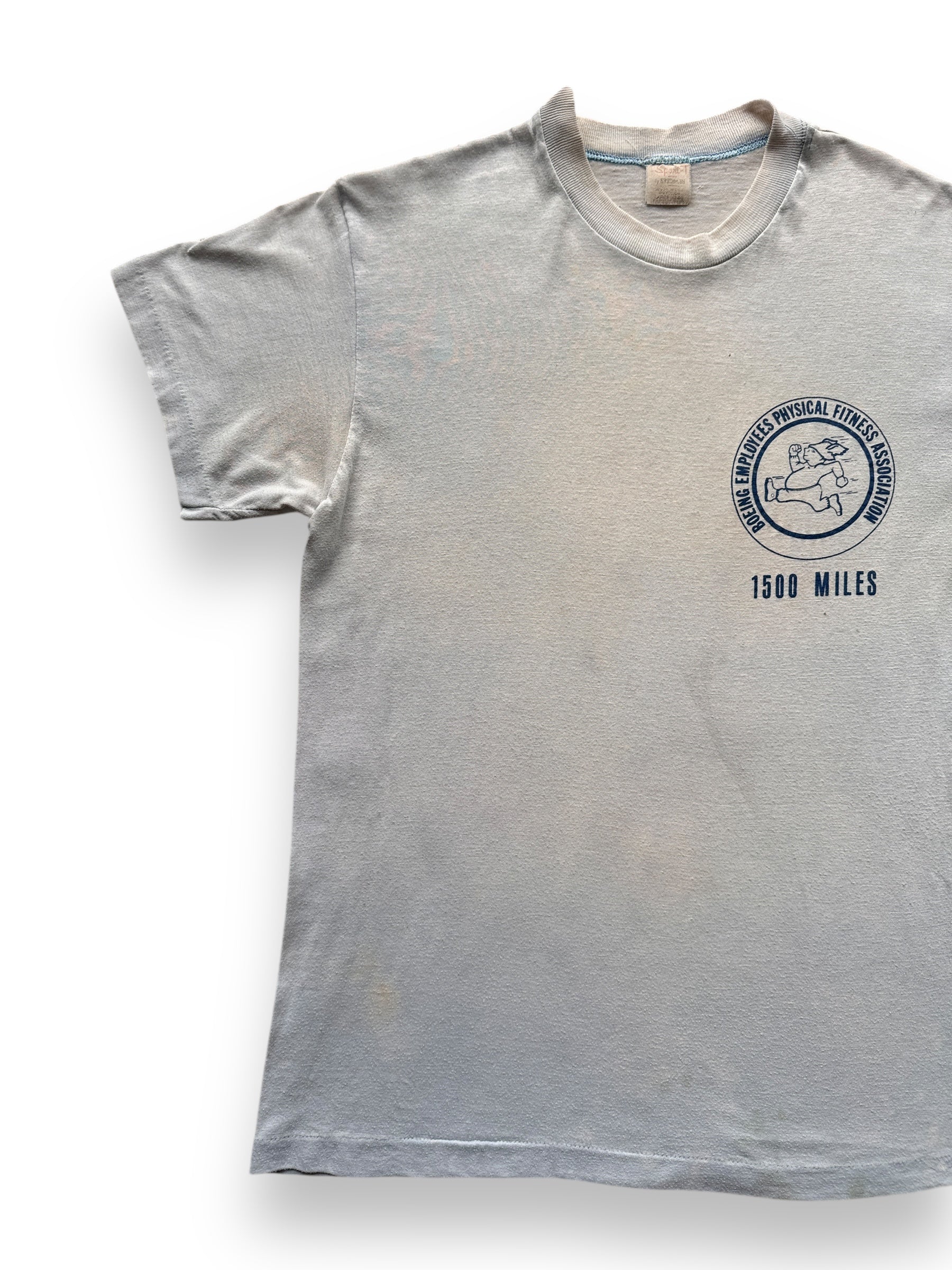 front right of Vintage Boeing Employee Fitness Tee SZ M-L
