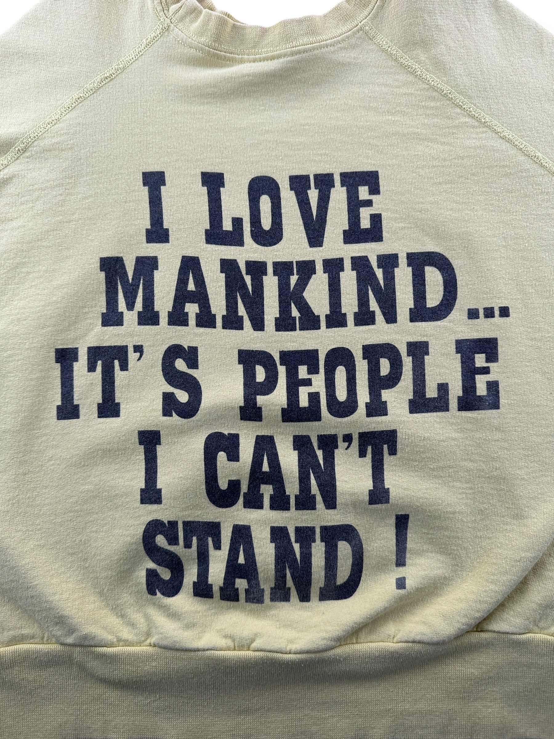 Back Graphic of Vintage Mayo Spruce Linus Crewneck SZ M (Fits XS)