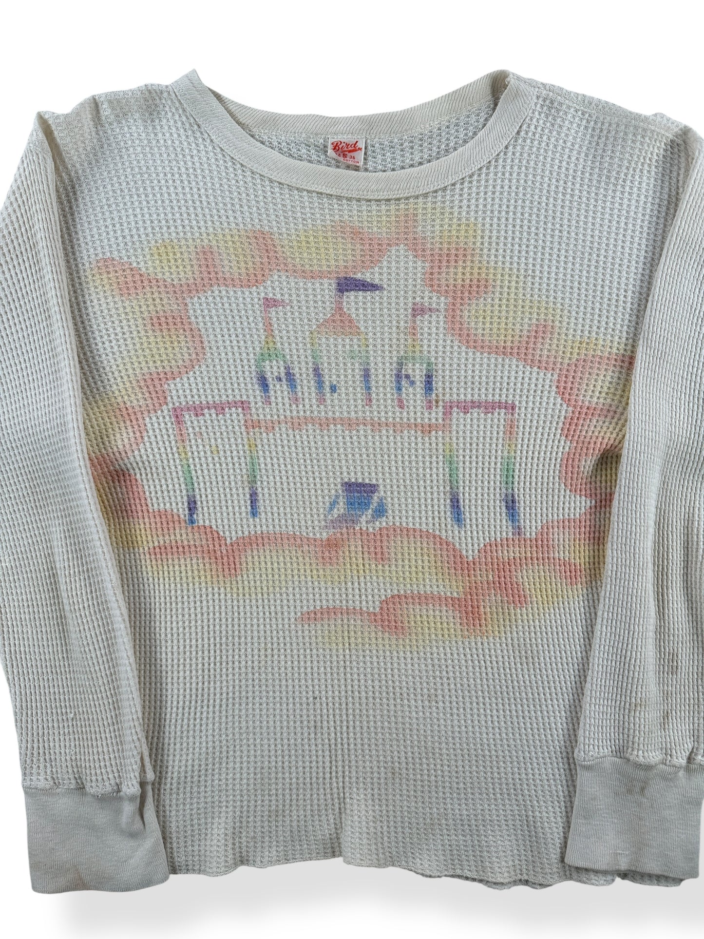 1970s Airbrushed Thermal Castle Shirt