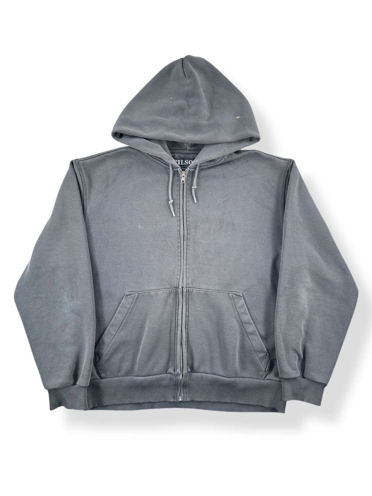 Front of Filson Faded Black Prospector Hoodie SZ M