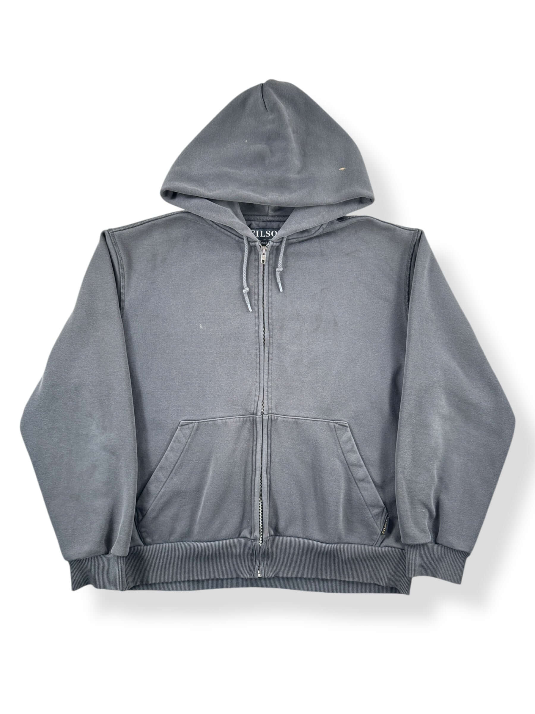 Front of Filson Faded Black Prospector Hoodie SZ M