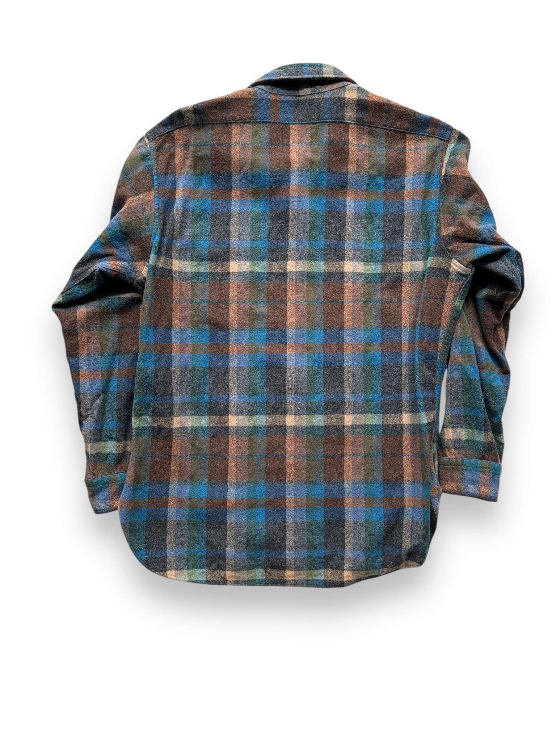 back of Vintage Pendleton Blue/Brown/Green Flannel SZ L