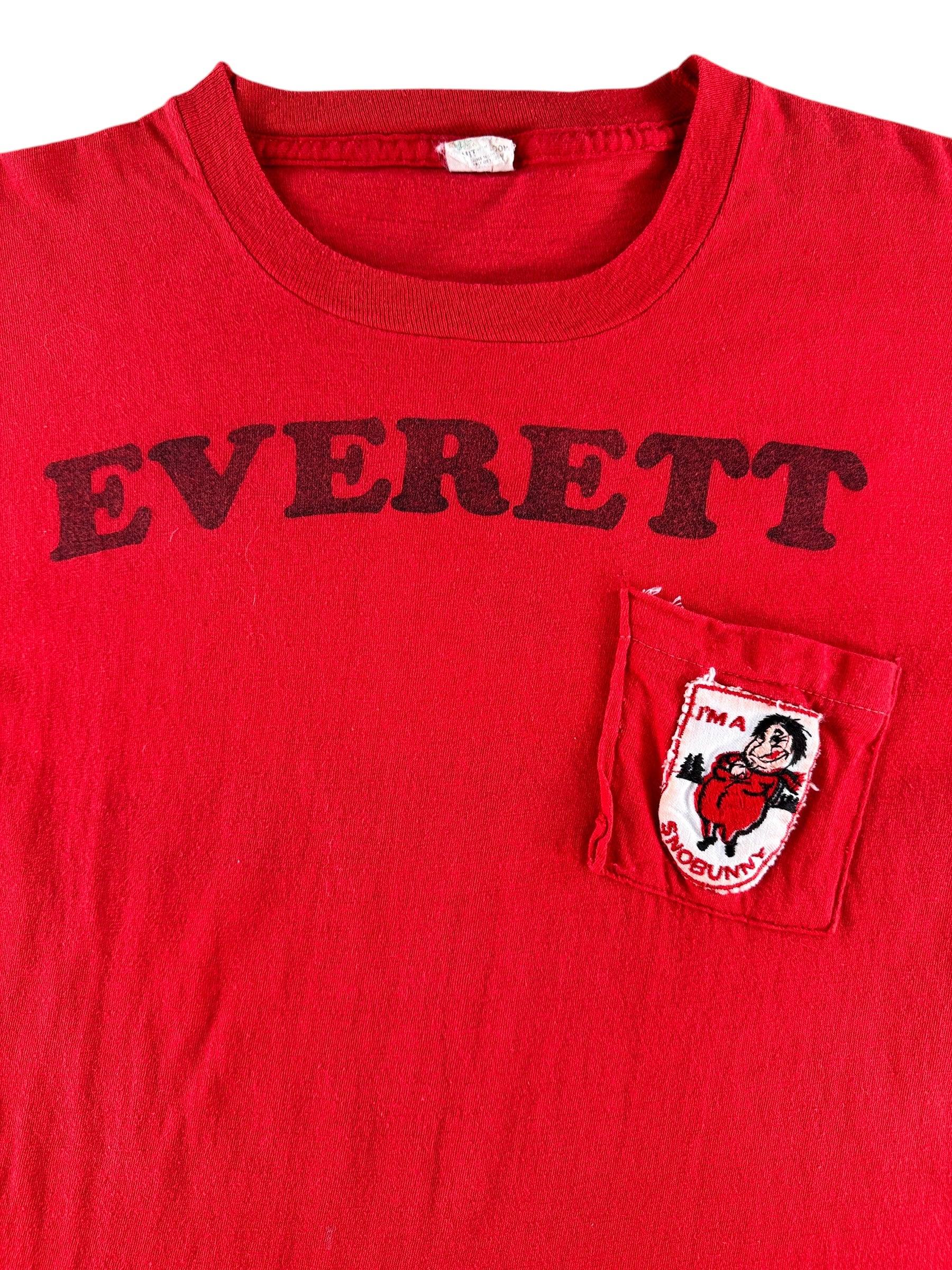 Front Graphic of Vintage Interesting Everett Pocket Tee SZ S