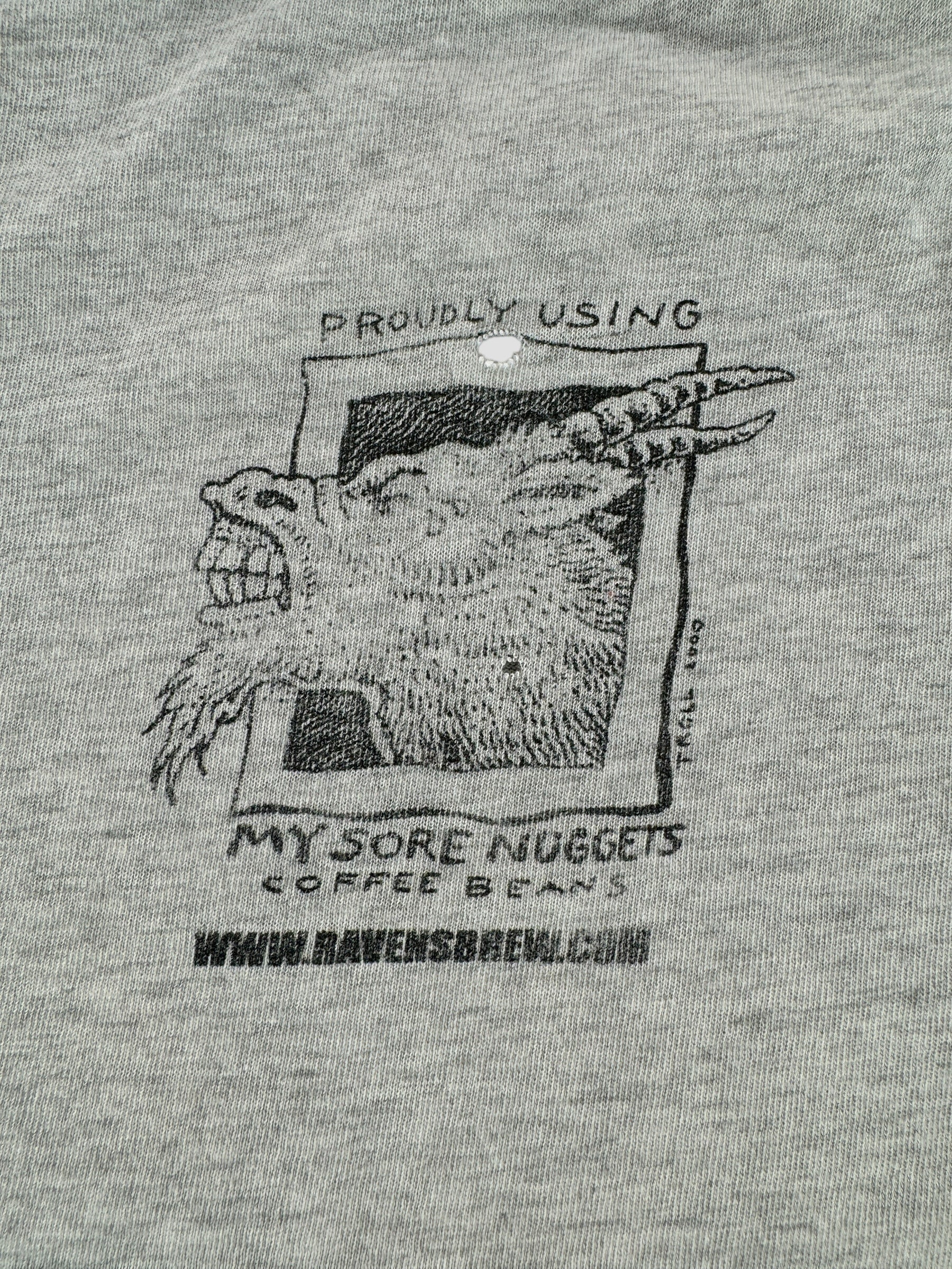 Back Graphic Vintage Ray Troll Ravens Brew Blend Coffee Tee SZ XXL