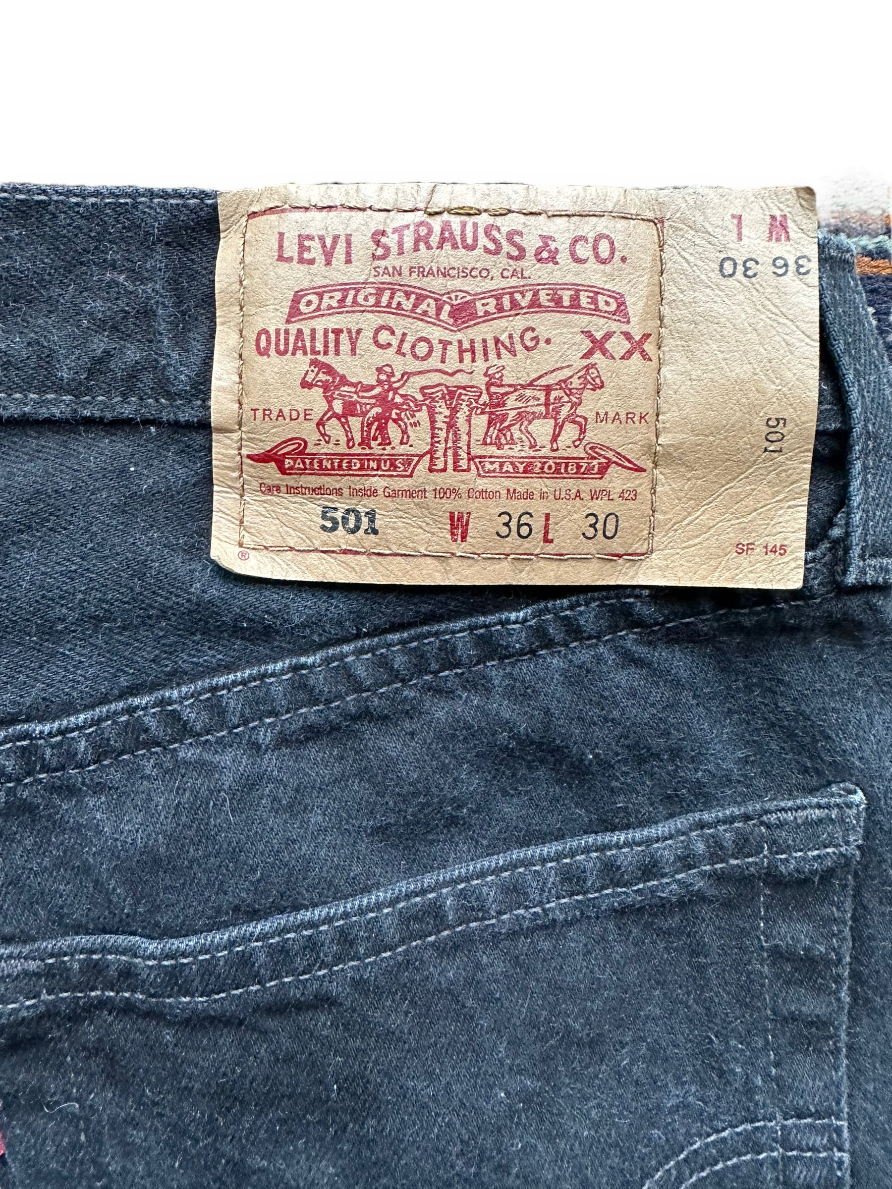 Vintage Black Levi Strauss 501 Levi's W33 | Vintage Denim Seattle