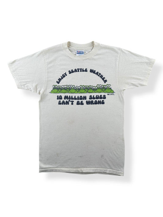 Front of Vintage Seattle Rain Humor 10 Million Slugs Tee SZ M (Fits S)