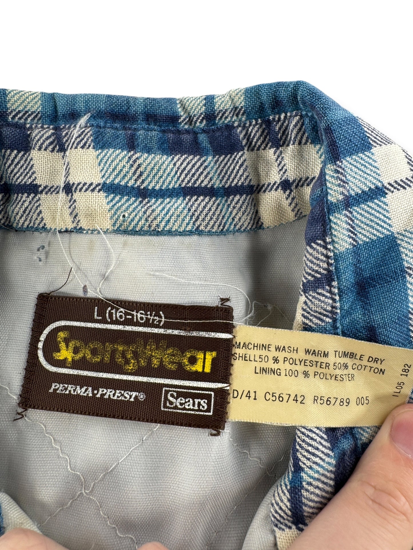 Vintage Sears Lined Printed Flannel SZ L