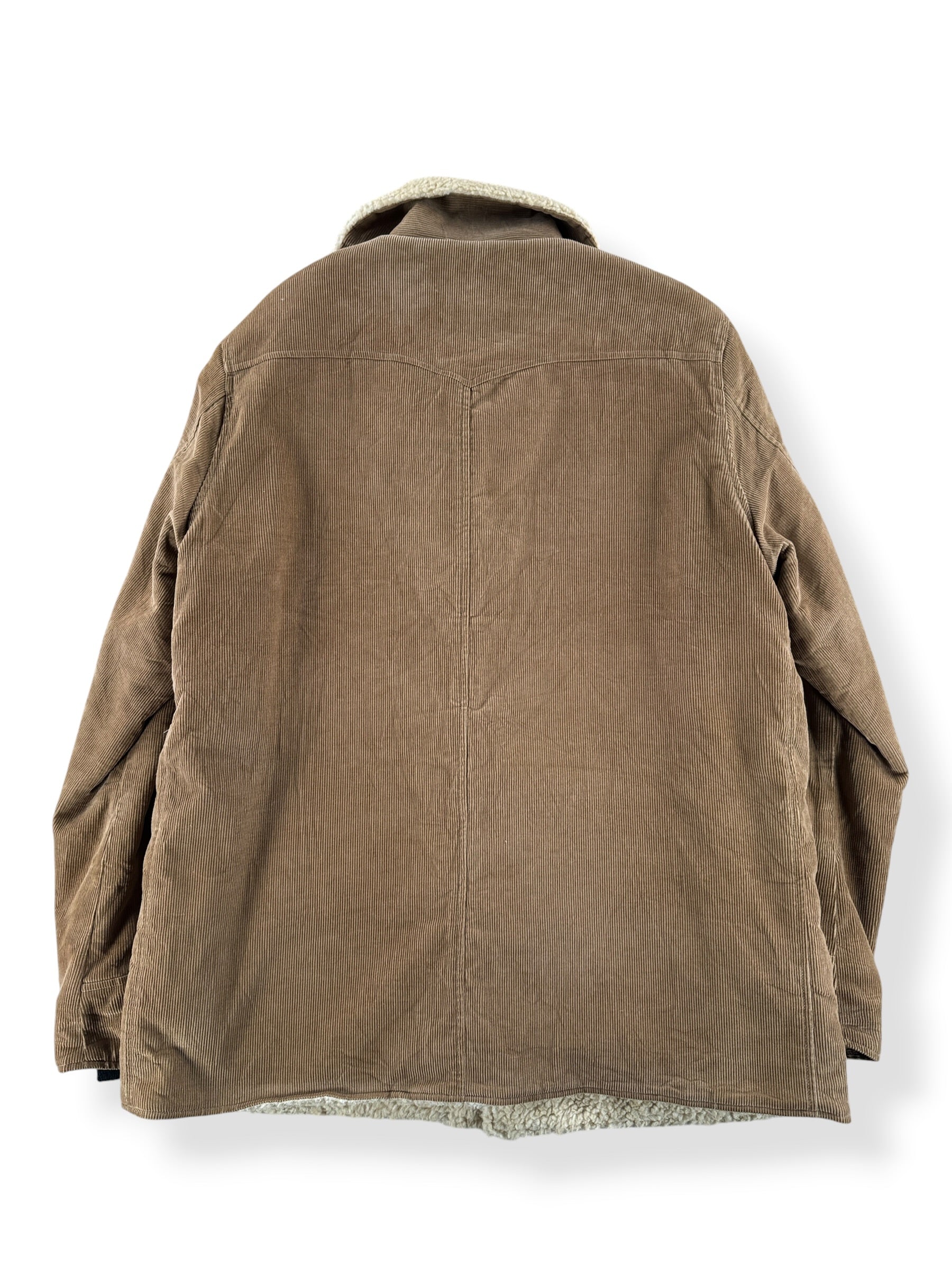 Back of Repro Sugar Cane Corduroy Sherpa Lined Coat SZ L