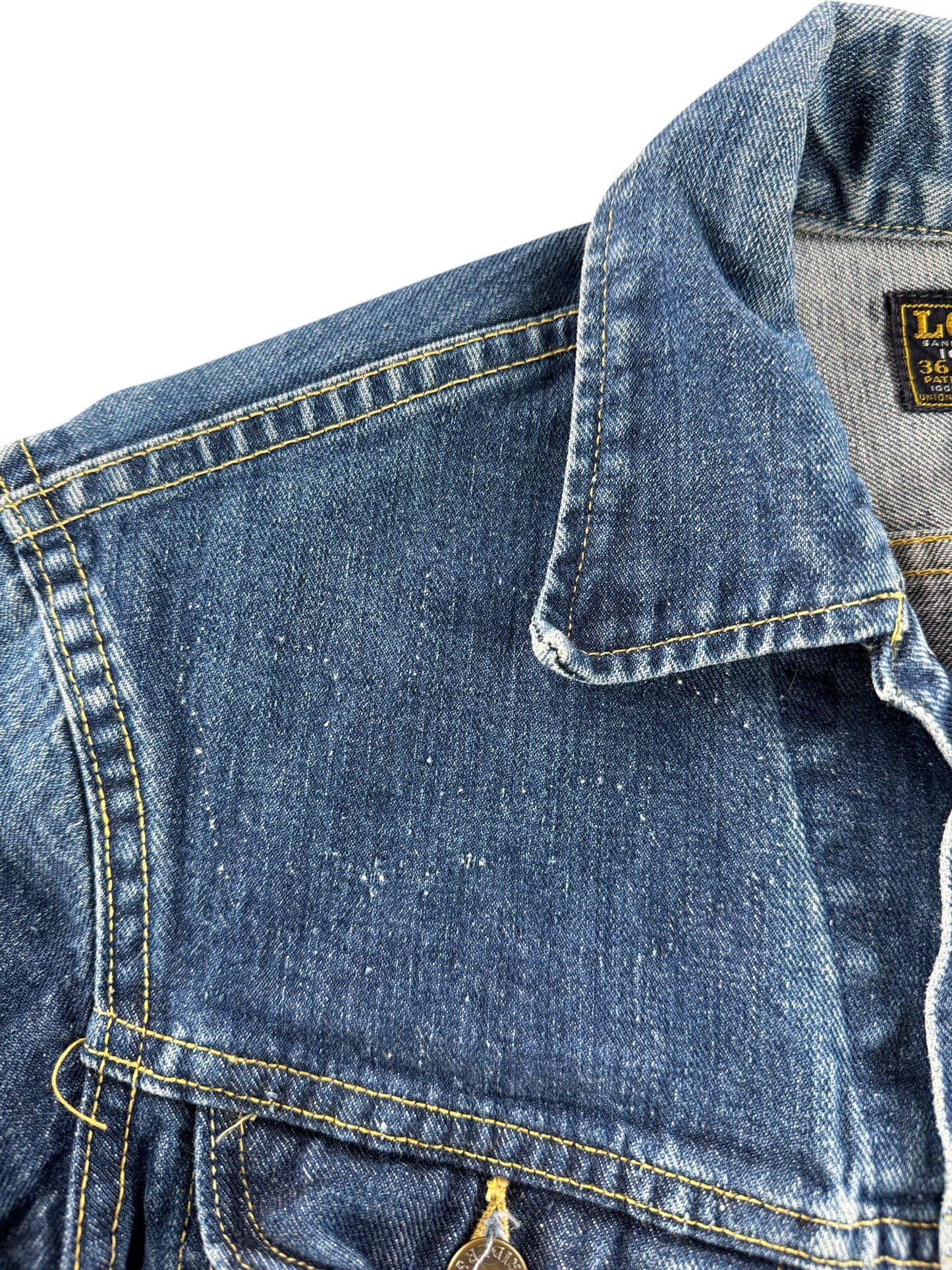 Missing Patches on Vintage 70s Era Lee Denim 101-J Jacket SZ 36