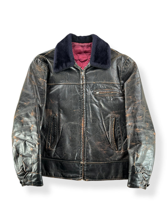 Front of Vintage Harley-Davidson Horsehide Leather Jacket SZ M