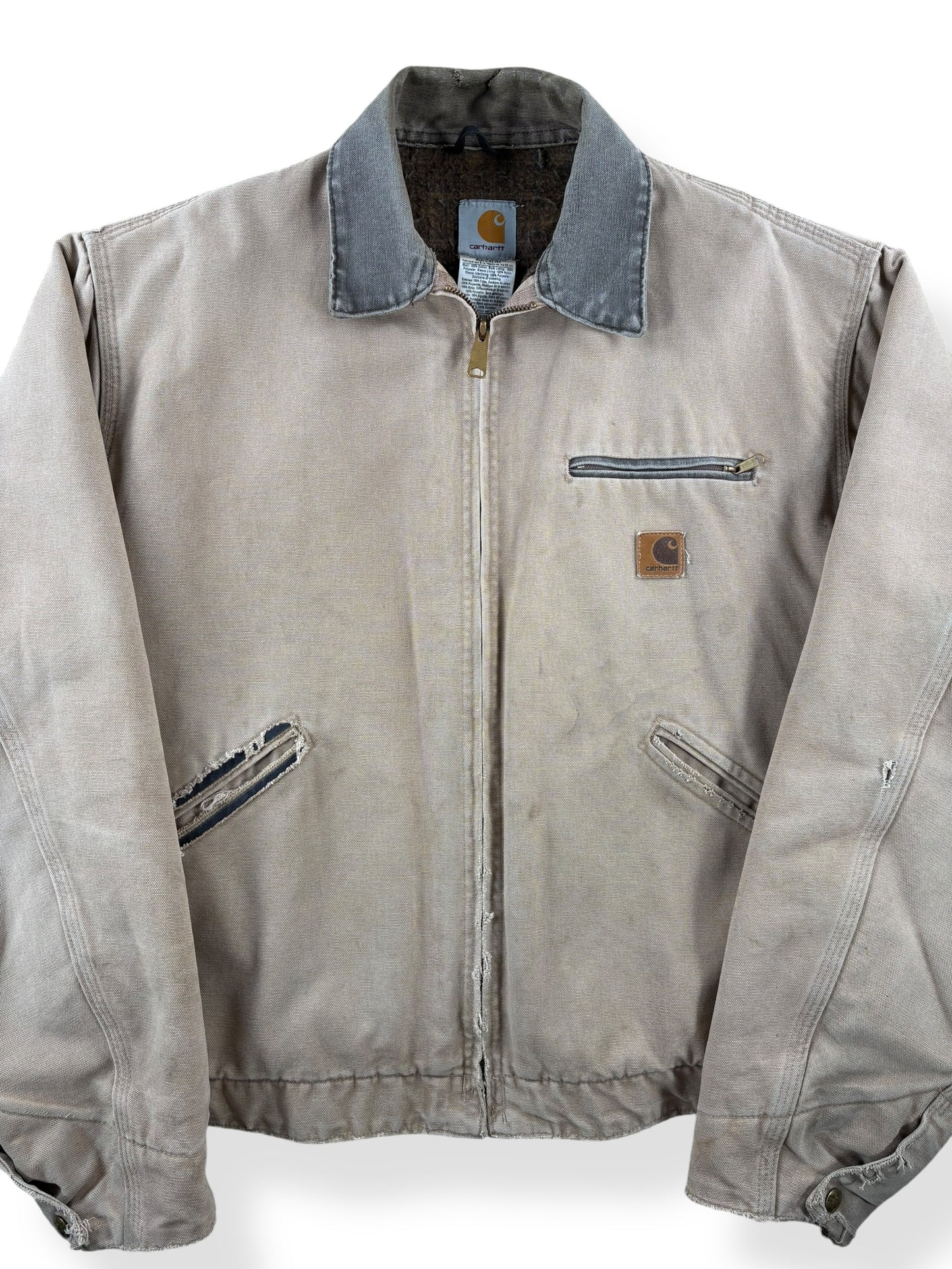 Front Close Up of Vintage Carhartt J97 Detroit Jacket SZ L