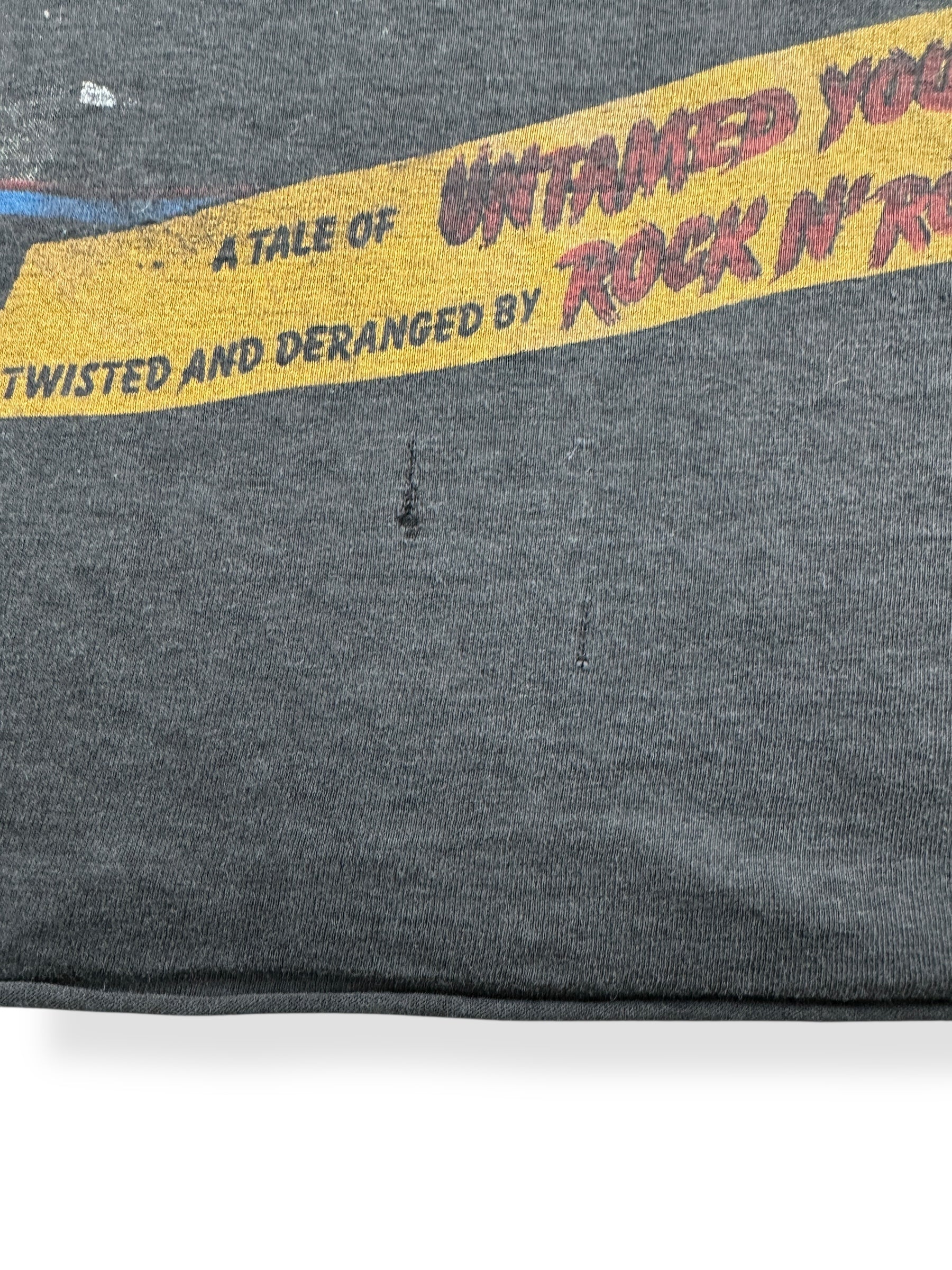 Damage on Vintage 1983 Stray Cats Struttin Across America Tour Tee SZ M