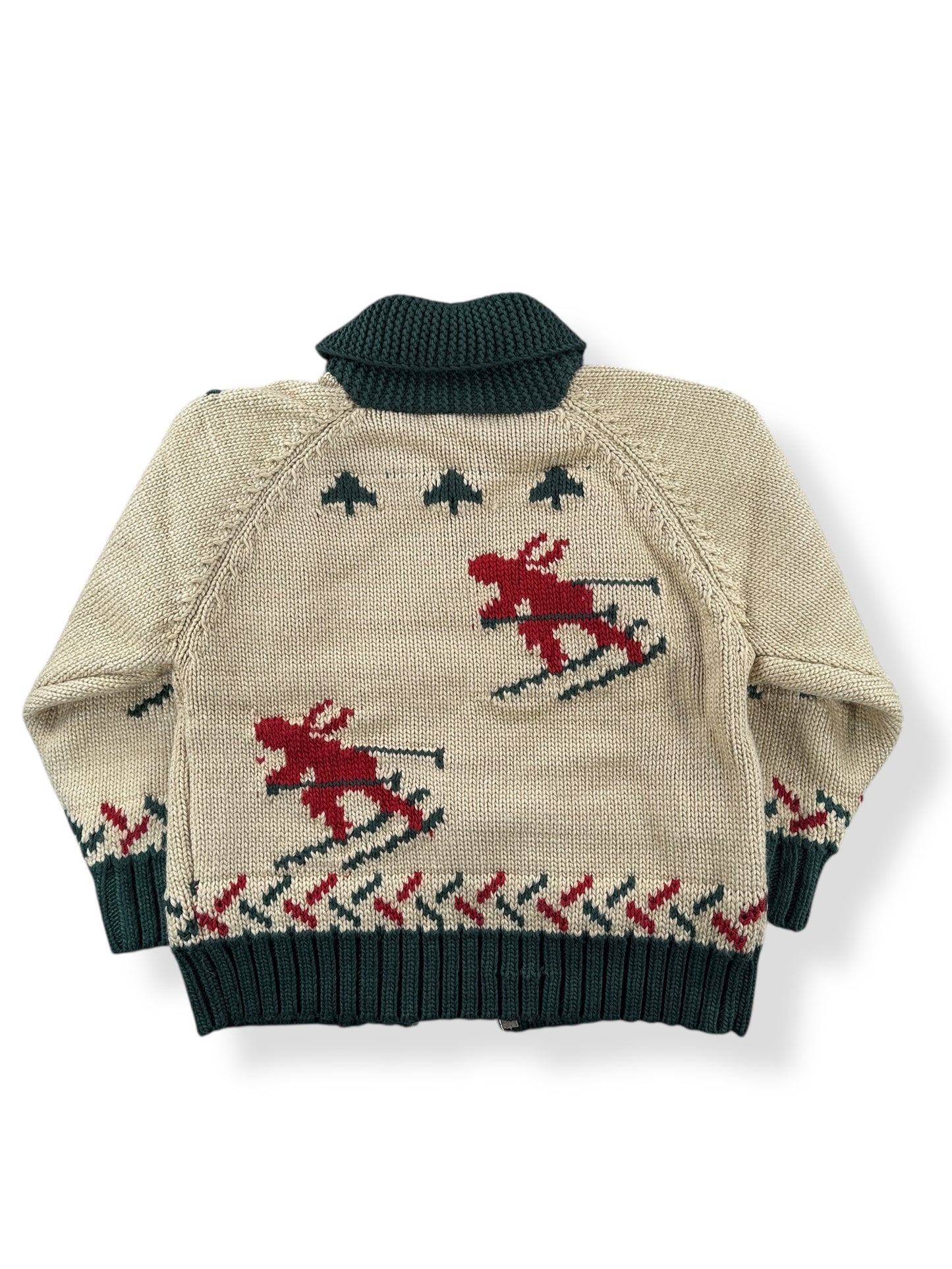 Back of Vintage Mary Maxim Ski Pattern Cowichan Style Sweater SZ S