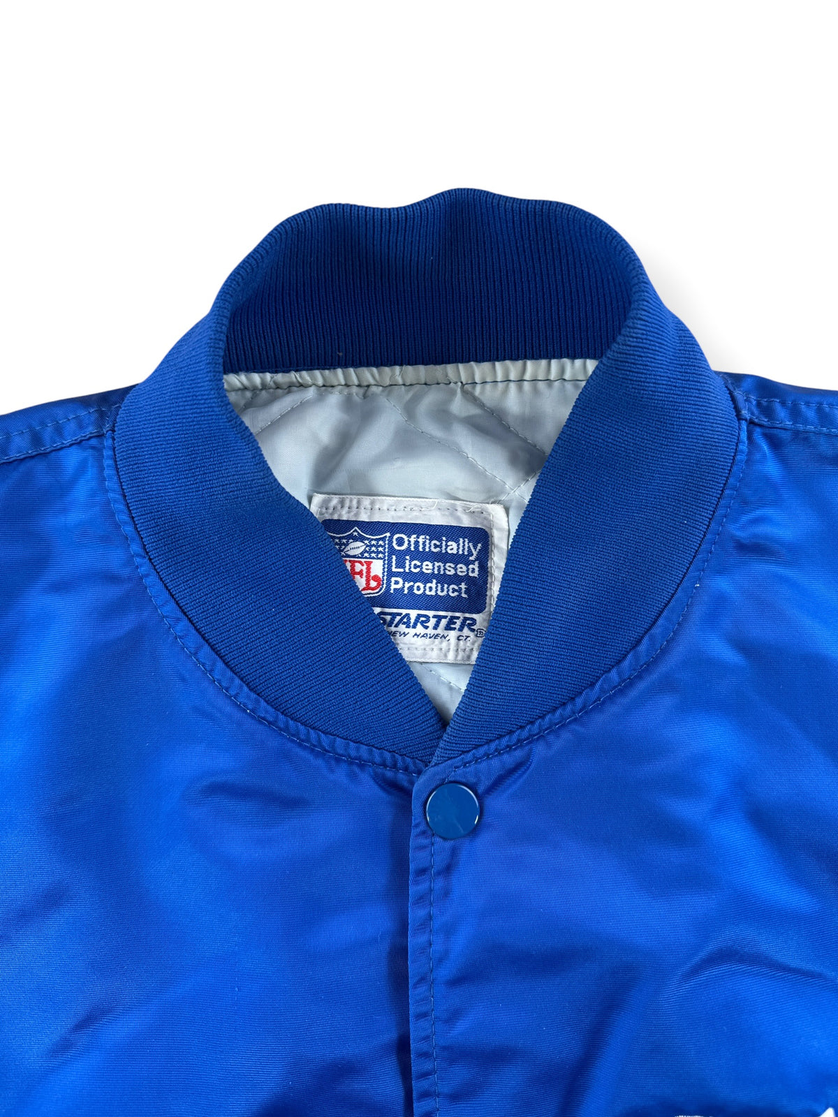 Collar on Vintage Seattle Seahawks Starter Jacket SZ XL