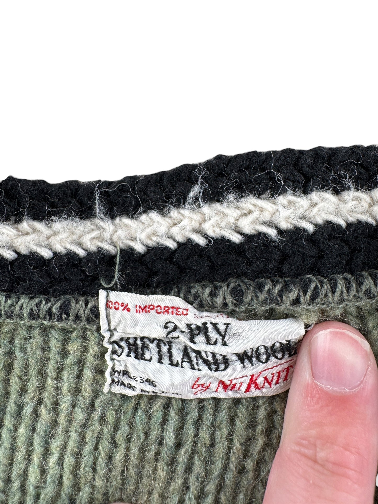 Label on Vintage 60s Zip Cardigan SZ S