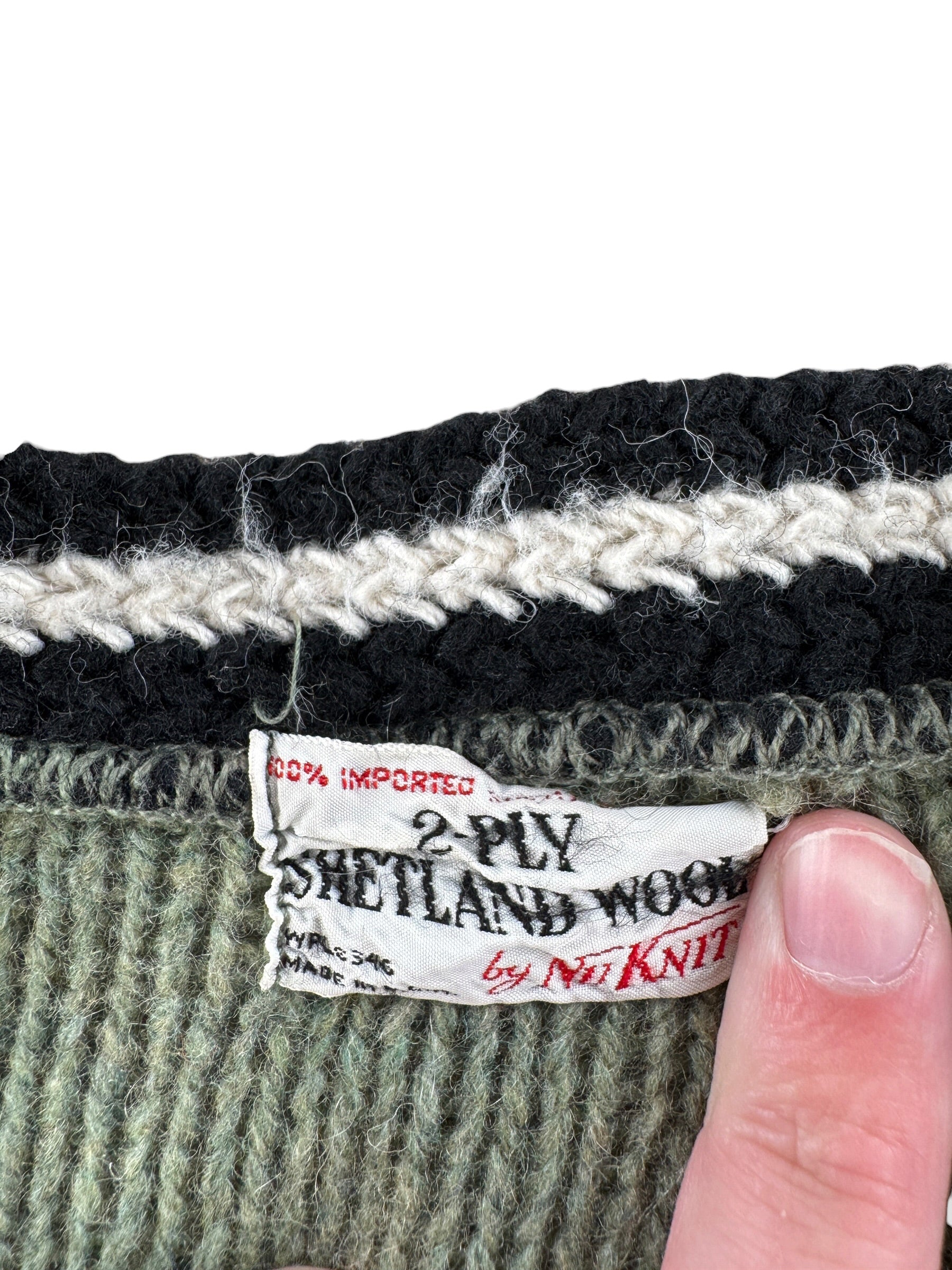 Label on Vintage 60s Zip Cardigan SZ S