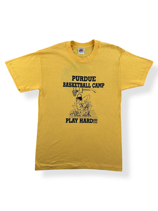 Front of Vintage Nike Grey Tag Purdue Basketball Camp Tee SZ L (Fits M)