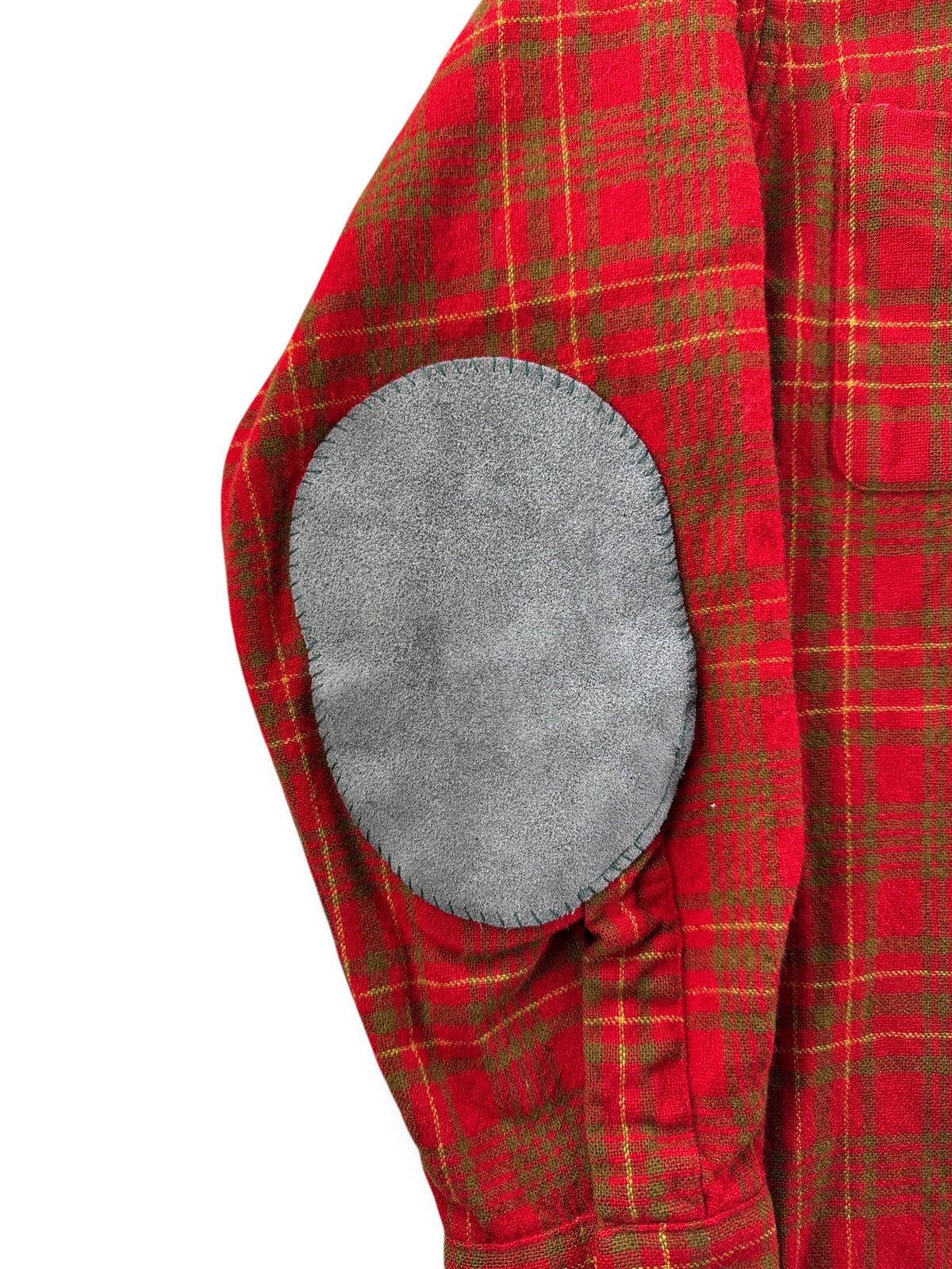 Elbow patch on Vintage 60s Puritan Wool Flannel SZ M