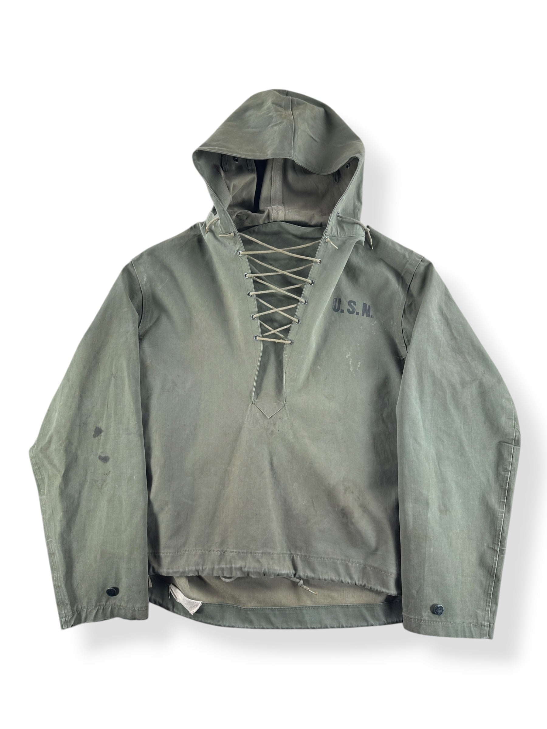 Front of Vintage USN Foul Weather Smock SZ XL