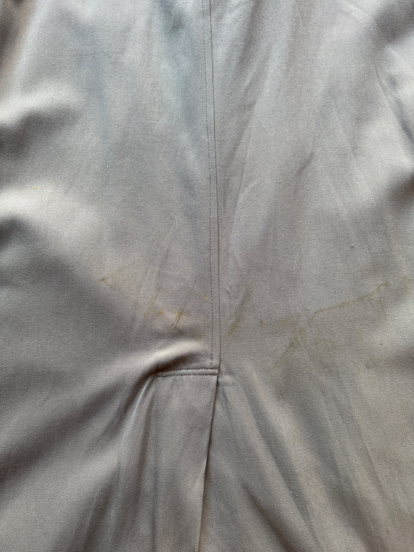 Staining on Vintage Wool Gabardine Trench Coat SZ L